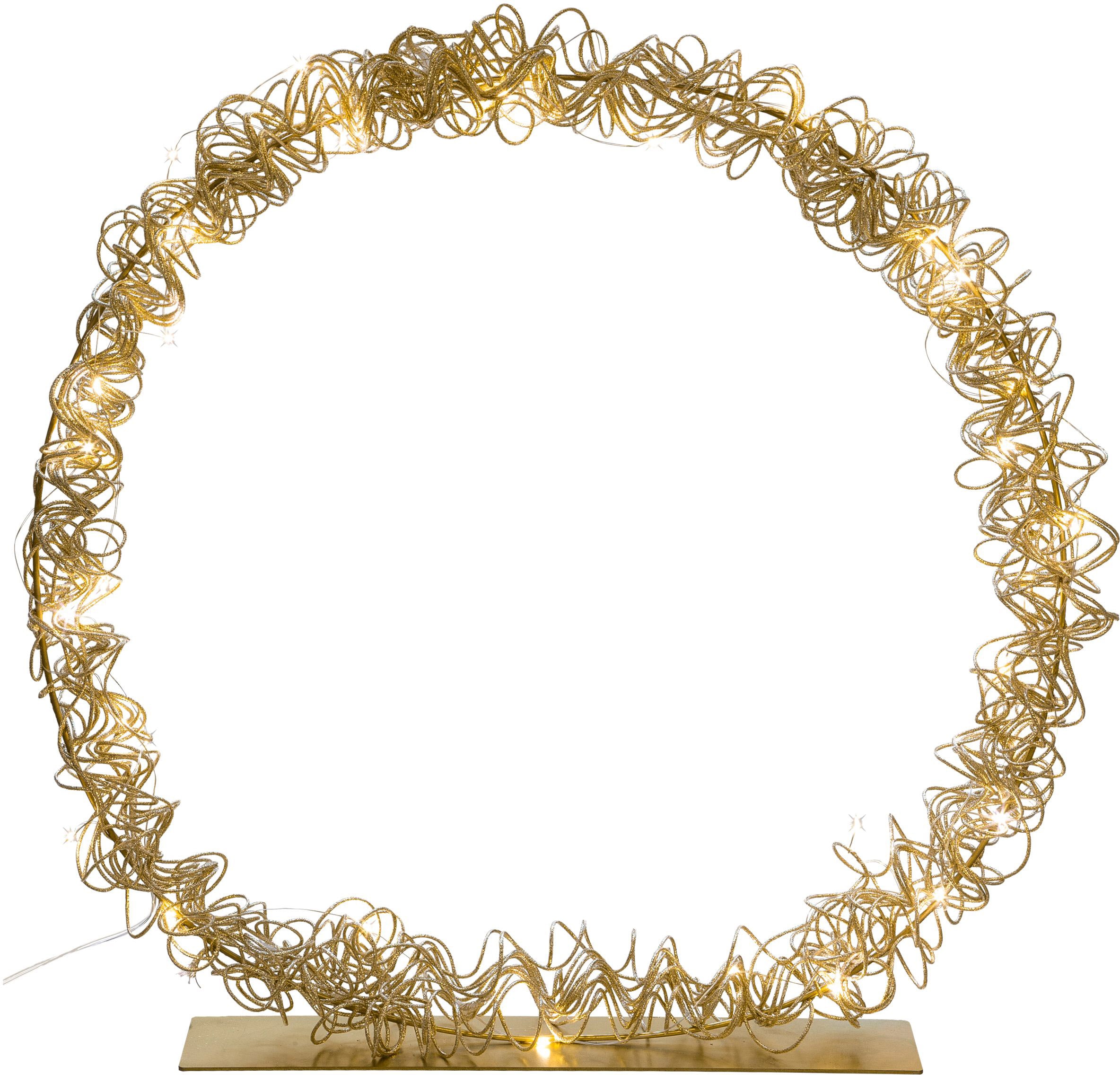 Creativ light cm, LED\'s, Dekolicht Ã˜ »Metalldraht-Ring«, 45 | Timerfunktion online LED 35 bestellen mit mit Jelmoli-Versand