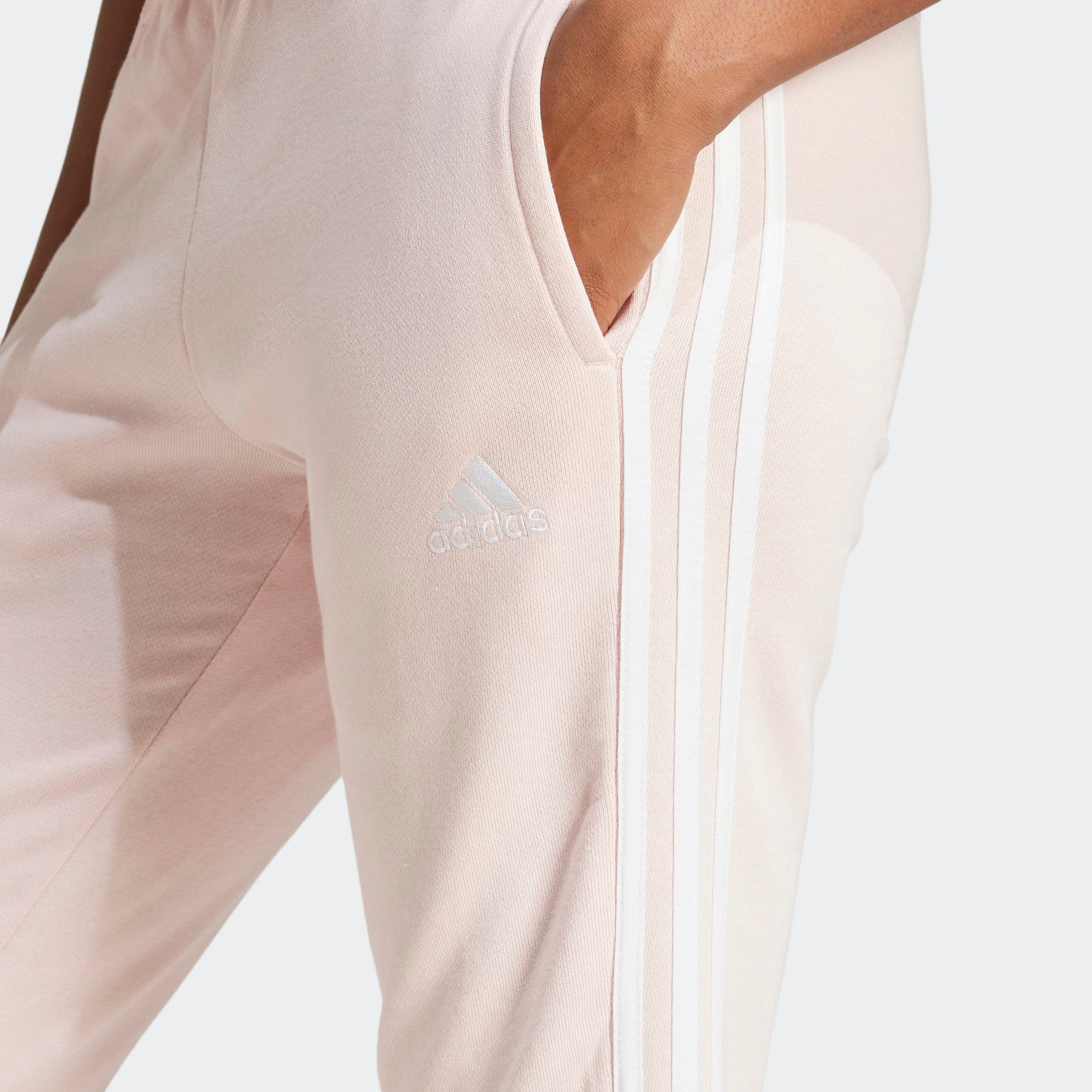 adidas Sportswear Sporthose »ESSENTIALS 3STREIFEN FRENCH TERRY CUFFED HOSE«, (1 tlg.)