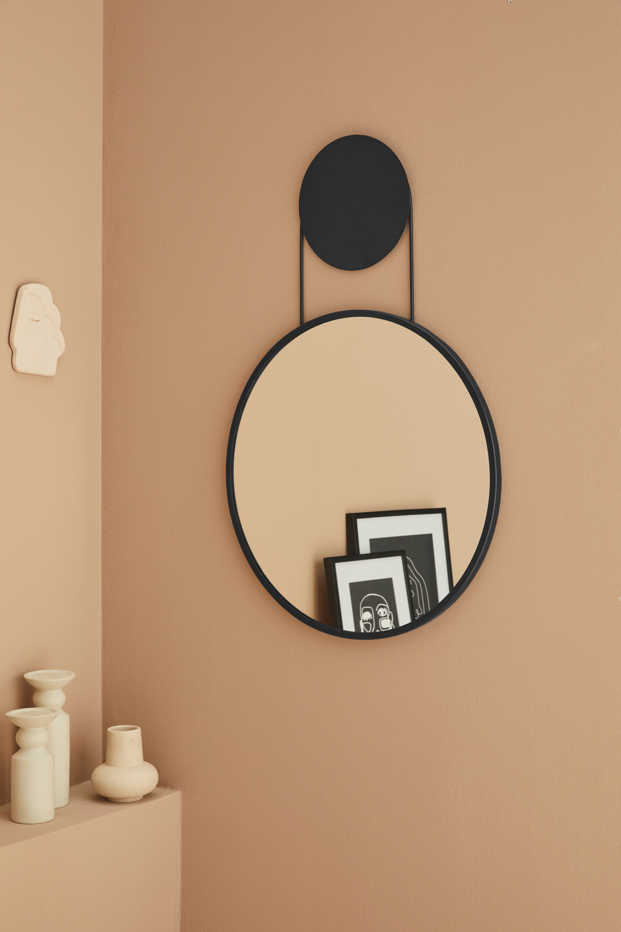 Rahmen Wandspiegel Wanddeko, modern Lena (1 Home by Jelmoli-Versand aus St.), bestellen Metall, »ovaler Gercke rund, online LeGer Dekospiegel, Aufhängespiegel, schwarz«, |