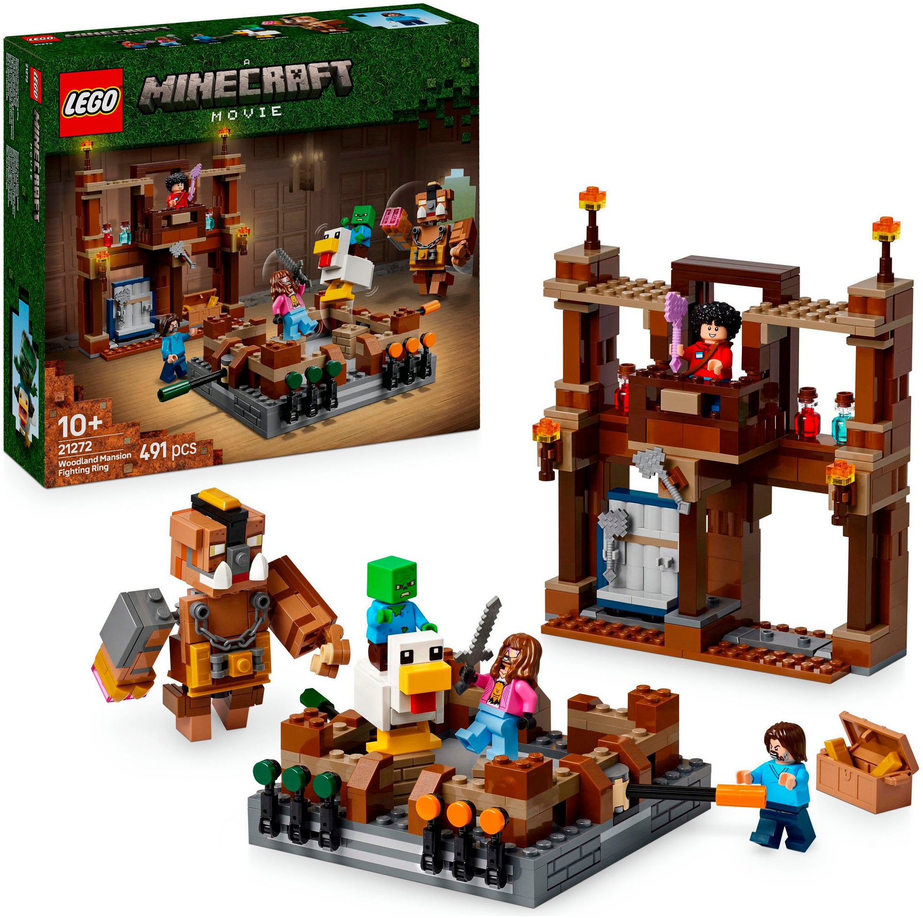 LEGO Konstruktionsspielsteine "Waldanwesen mit Boxring (21272), LEGO Minecraft" Made in Europe