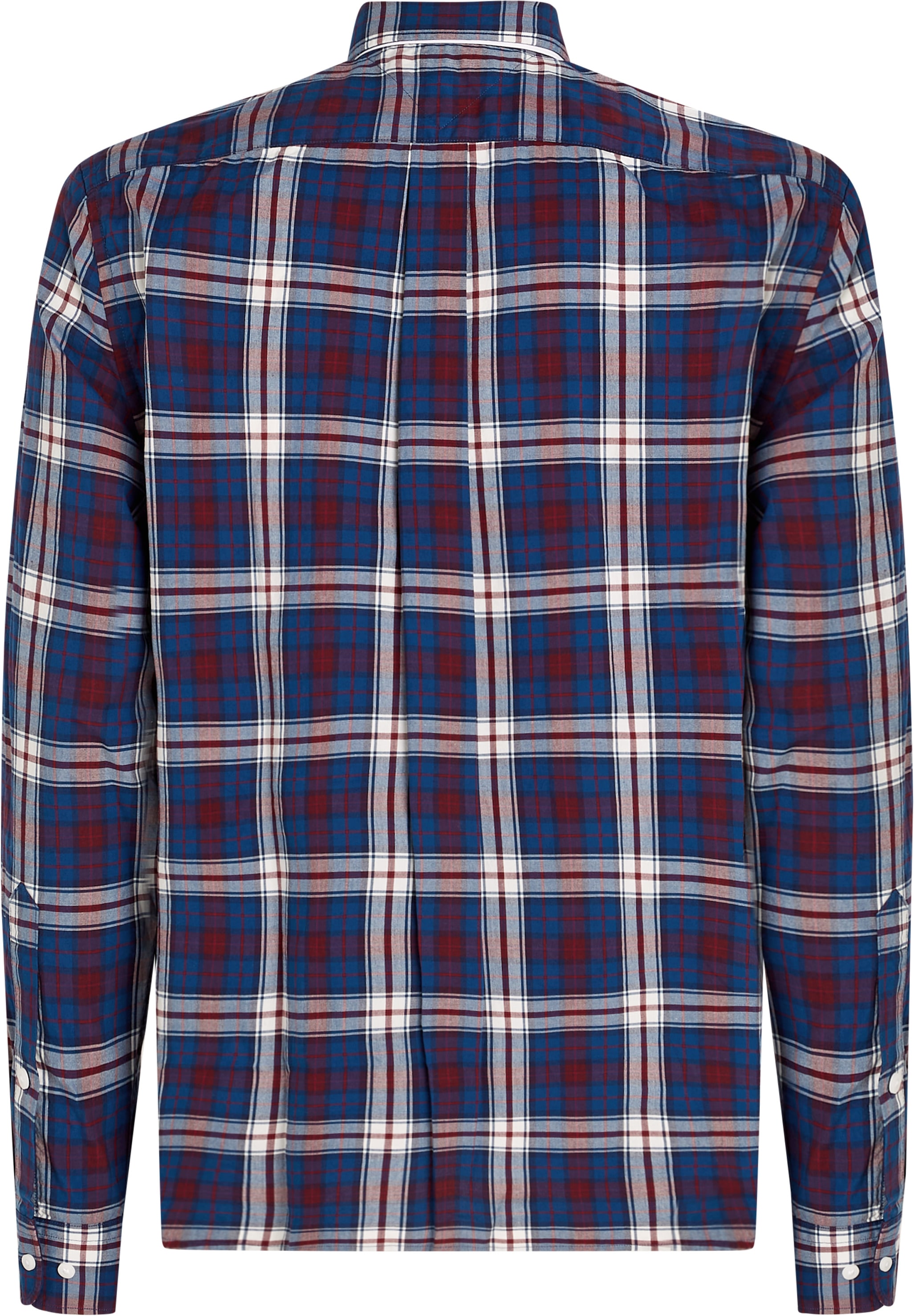 Tommy Hilfiger Big & Tall Langarmhemd »BT-FLEX POPLIN TMY TARTAN RF S-B«, in Grossen Grössen, mit Logostickerei in Brusthöhe