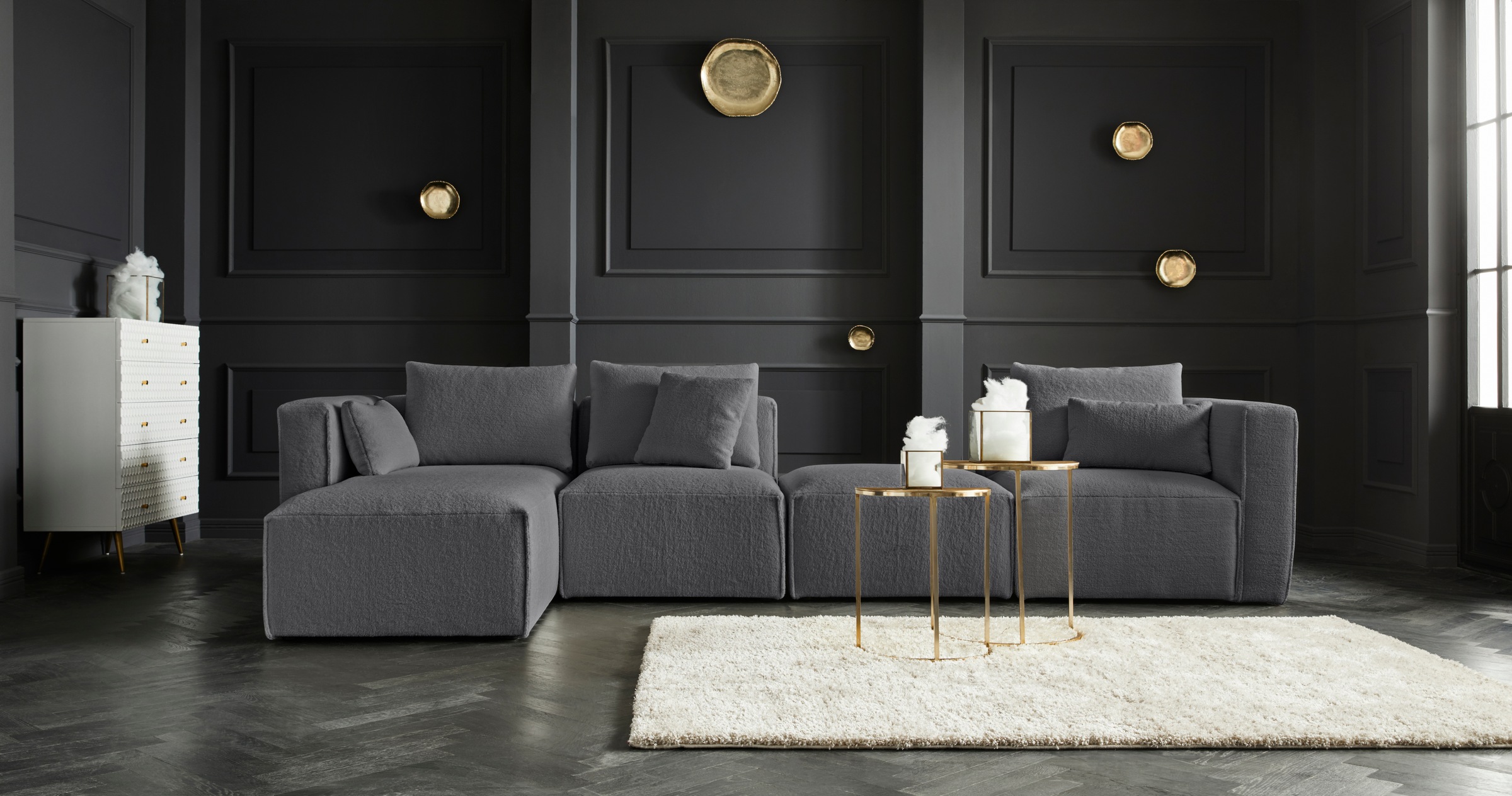 Home affaire Hocker »Comfine«, Modul-Hocker zur indiviuellen Zusammenstellung, in 3 Bezugsvarianten