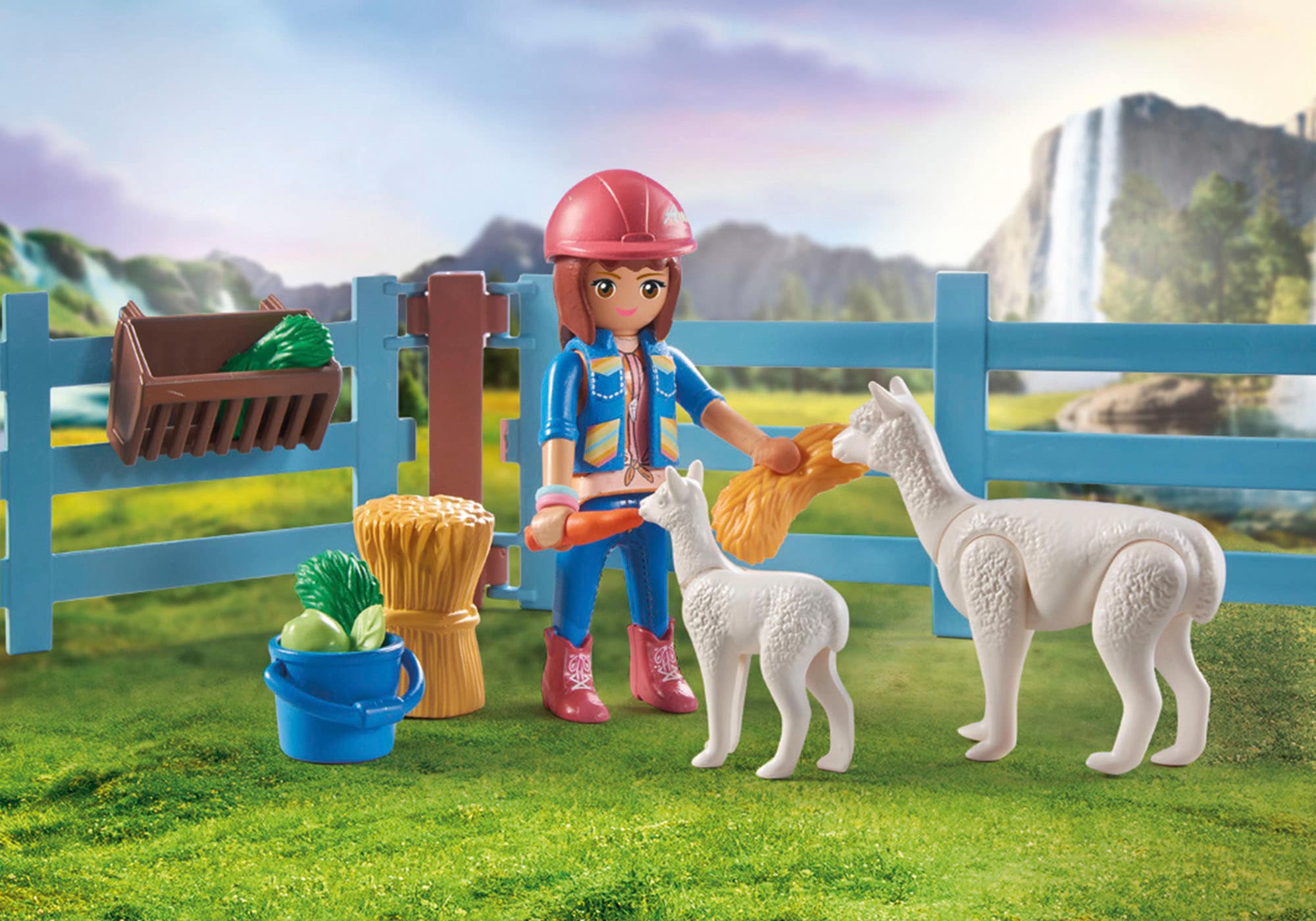 Playmobil® Konstruktions-Spielset »Amelia & Whisper mit Pferdebox (71353), Horses of Waterfall«, (117 St.), teilweise aus recyceltem Material