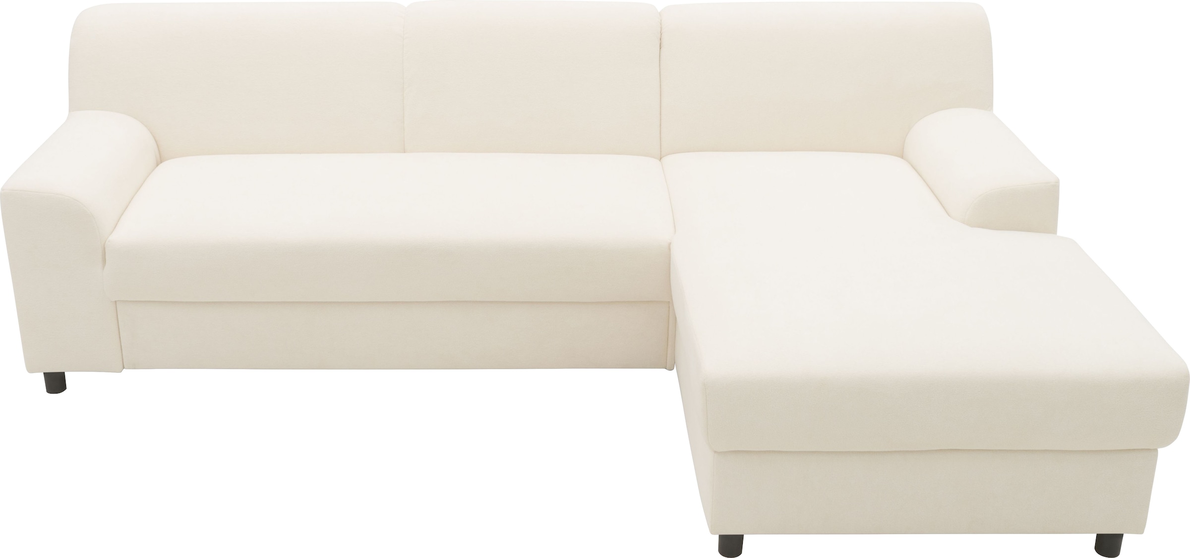 DOMO collection Ecksofa »Turah 2, L-Form, in Cord u. wasserabweisender Microfaser, Federkern«, B/T/H: 241/146/79 cm, incl. Zierkissen, wahlweise mit Bettfunktion