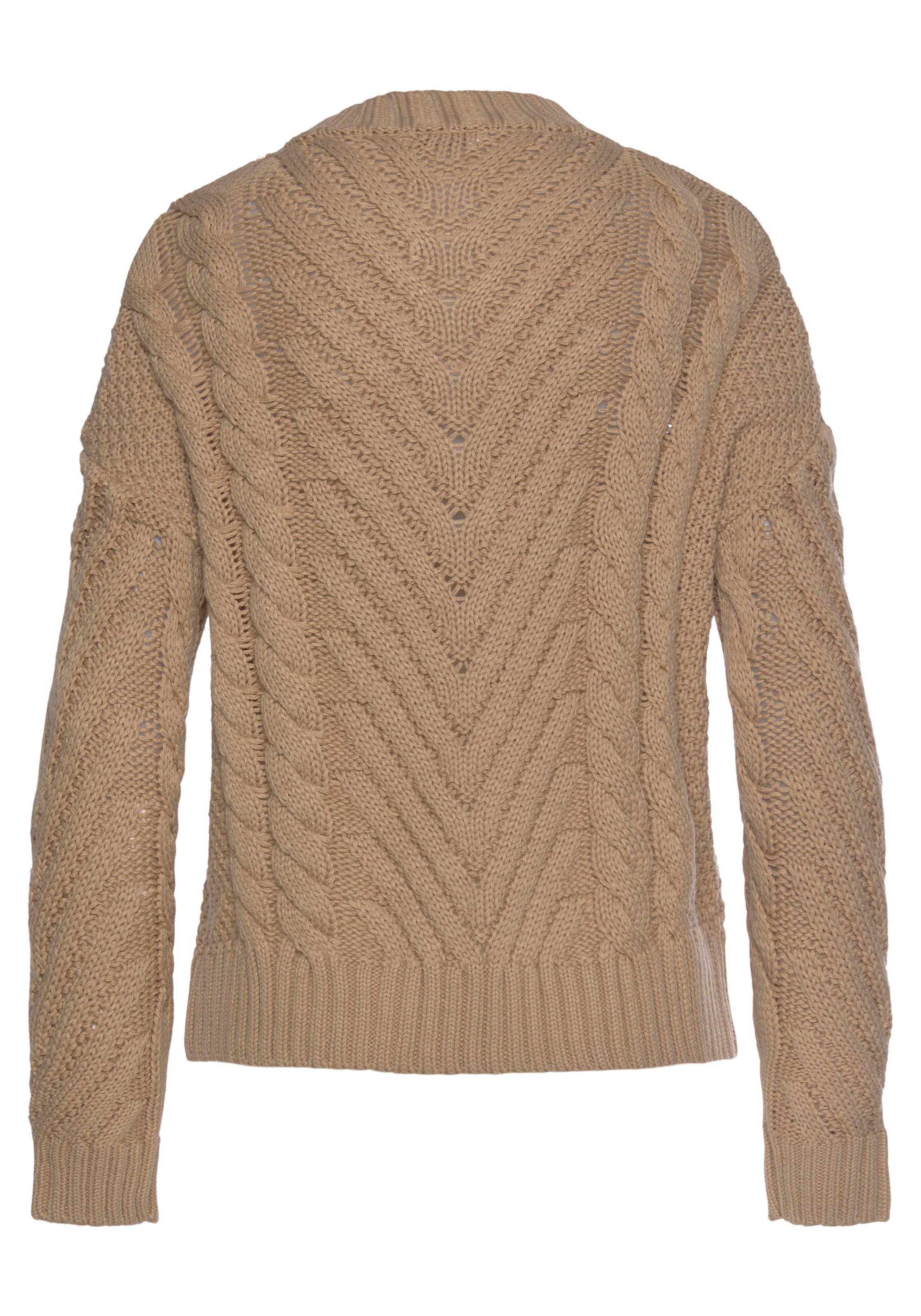 LASCANA Stehkragenpullover, mit aufwendigem Strickmuster, klassischer Strickpullover