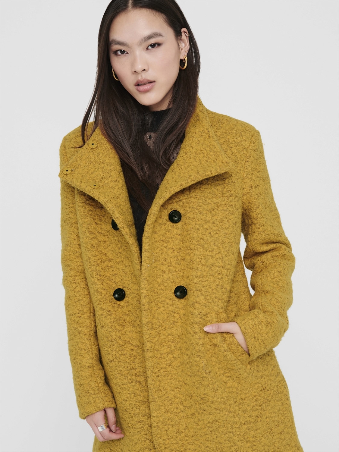 ONLY Langjacke »ONLNEWSOPHIA WOOL COAT OTW CC«, mit Wolle