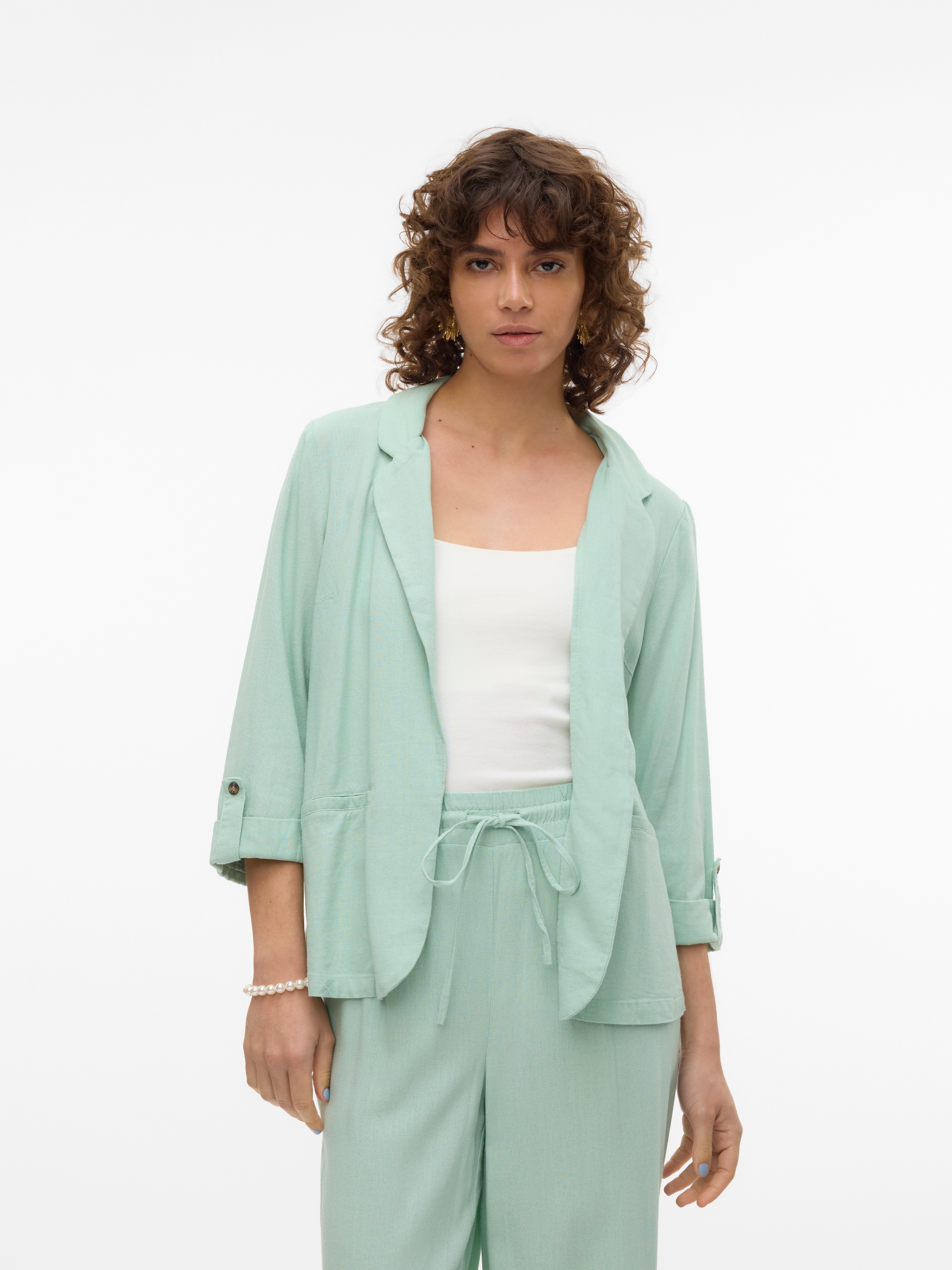 Vero Moda Kurzblazer »VMJESMILO 3/4 LOOSE BLAZER WVN NOOS« mit Leinen
