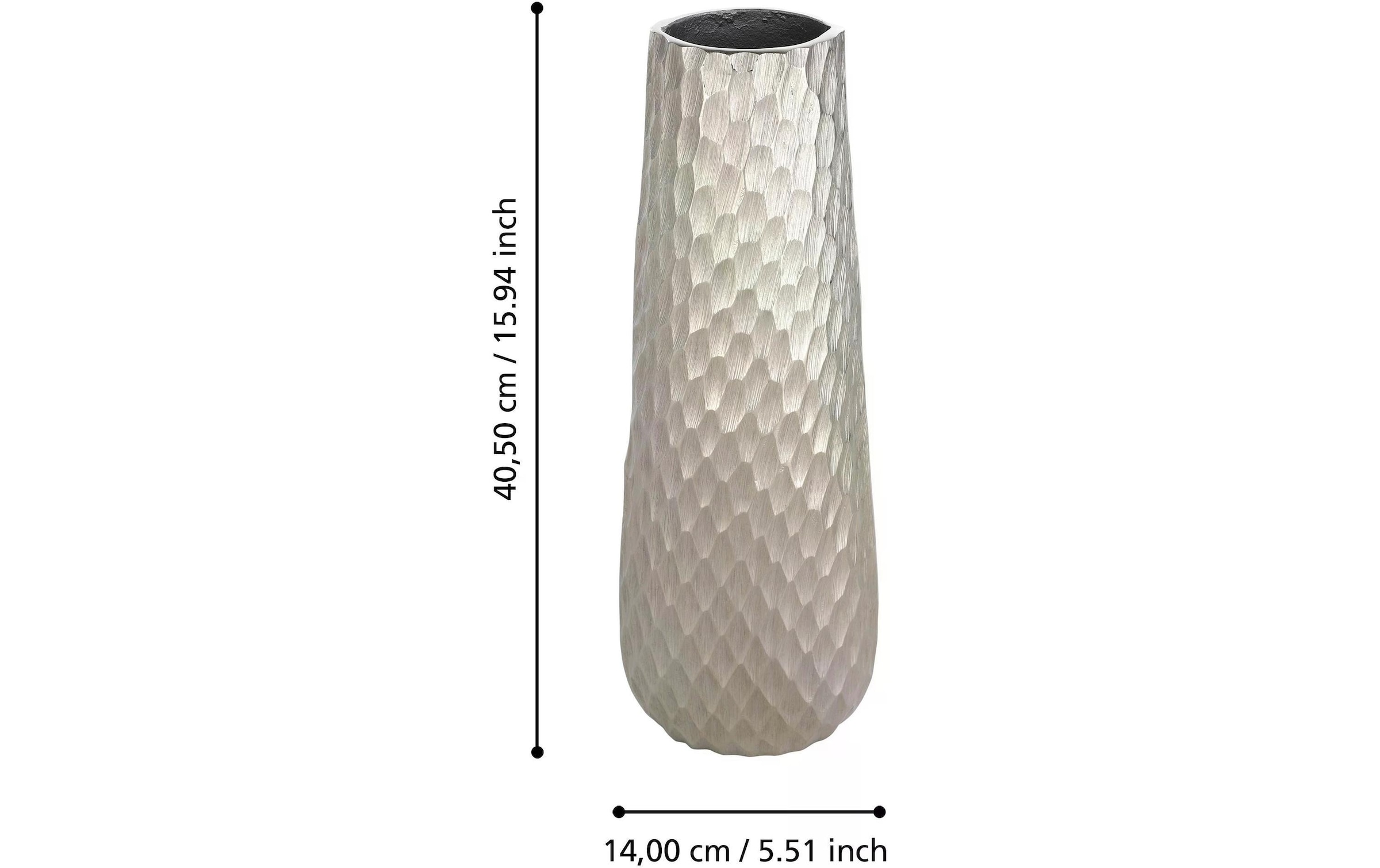 EGLO Dekovase »Vase Nilgaut 40.5 cm, Silberfarben«