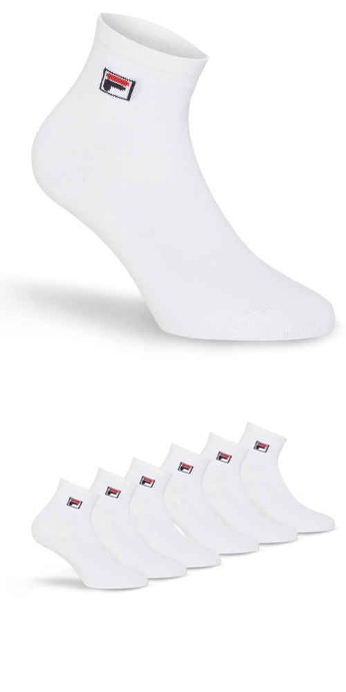Fila Kurzsocken »UNISEX QUARTER PLAIN SOCKS« 6er Pack, 6 Stk. tlg. mit Logo-Schriftzug