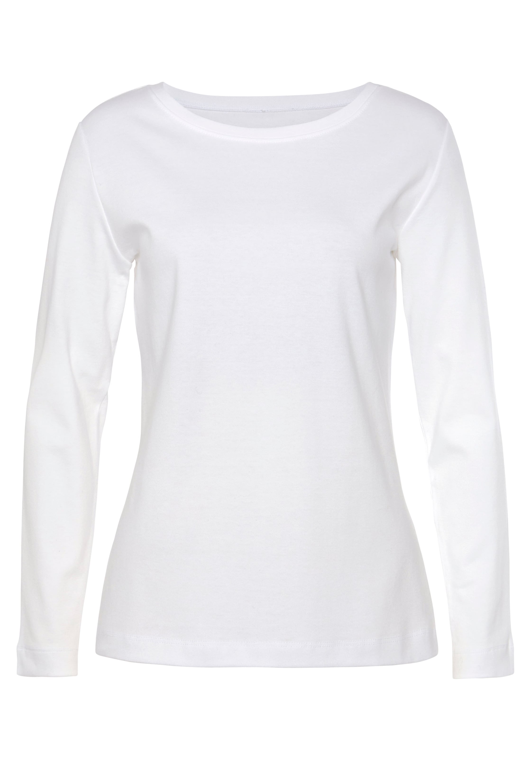 Vivance Langarmshirt »aus reiner Baumwolle«, (2er-Pack), aus leicht wärmender Interlock-Qualität