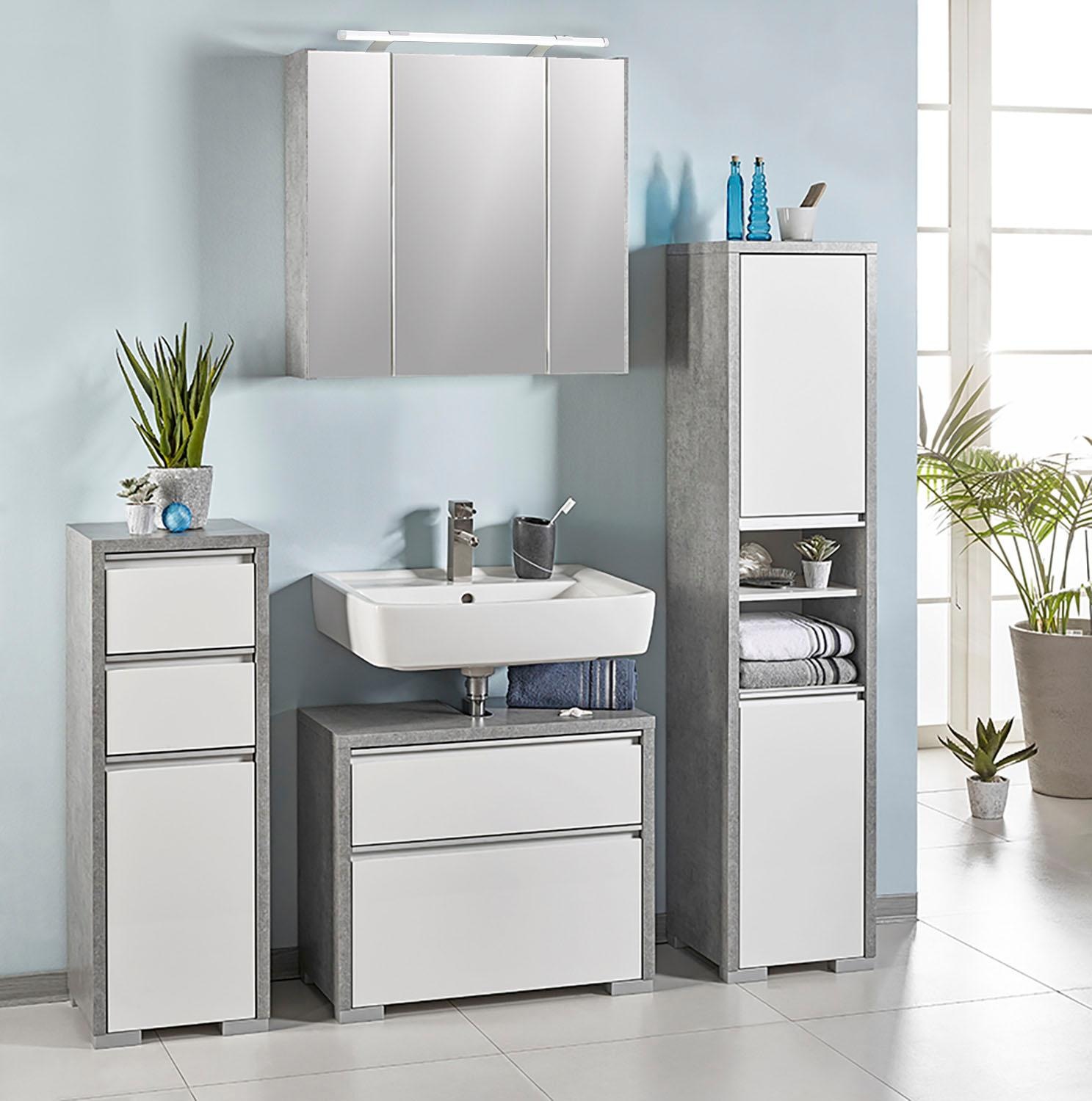 Schildmeyer Waschbeckenunterschrank "Bello, Waschbeckenunterschrank, Made in Germany, B: 67cm" Solide Verarbeitung - Dieses Produkt ist in Deutschland gefertigt