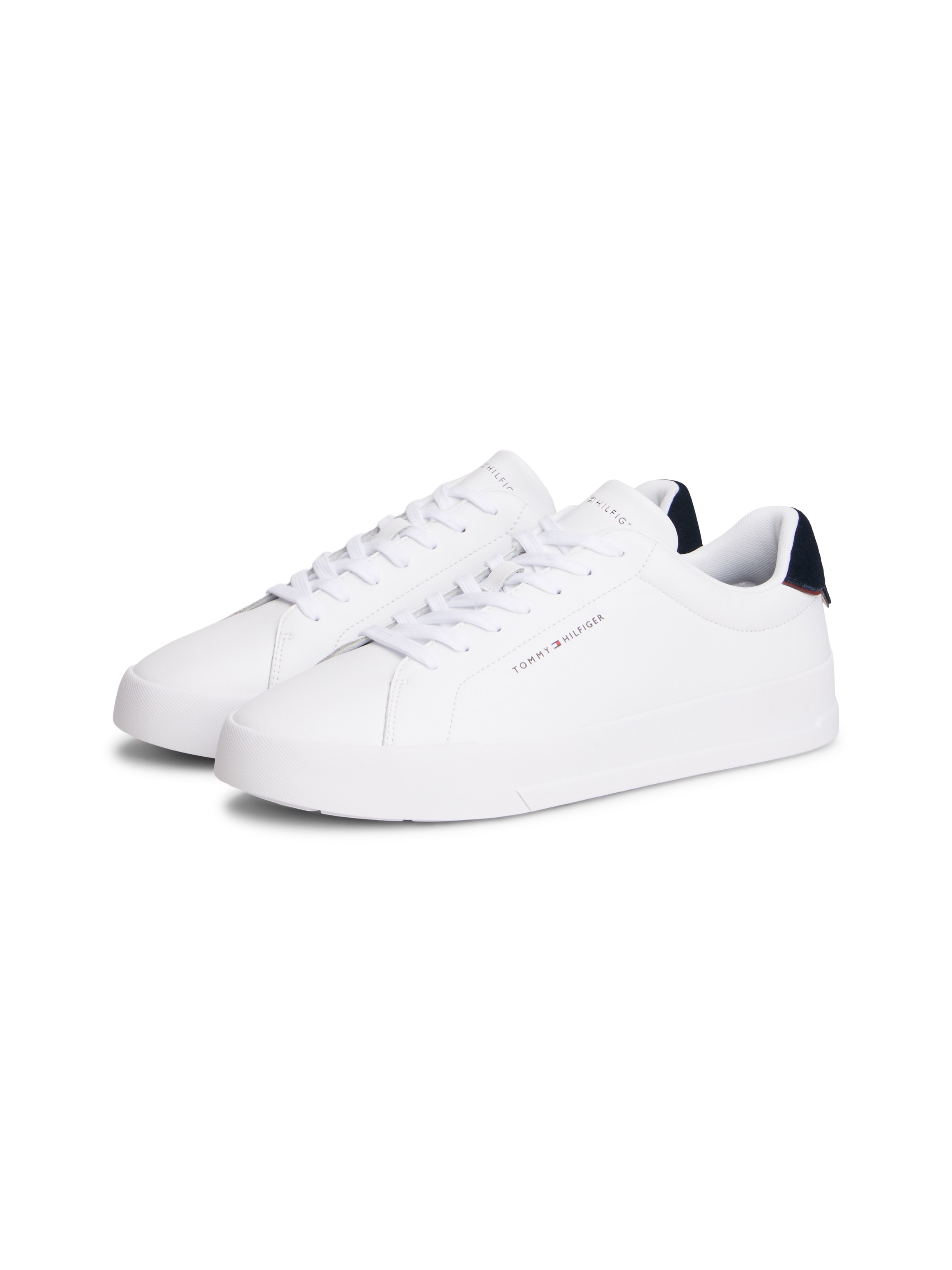 Tommy Hilfiger Sneaker "TH COURT LTH DETAIL ESS", Freizeitschuh, Halbschuh, Schnürschuh mit seitlichem Logoschriftzug