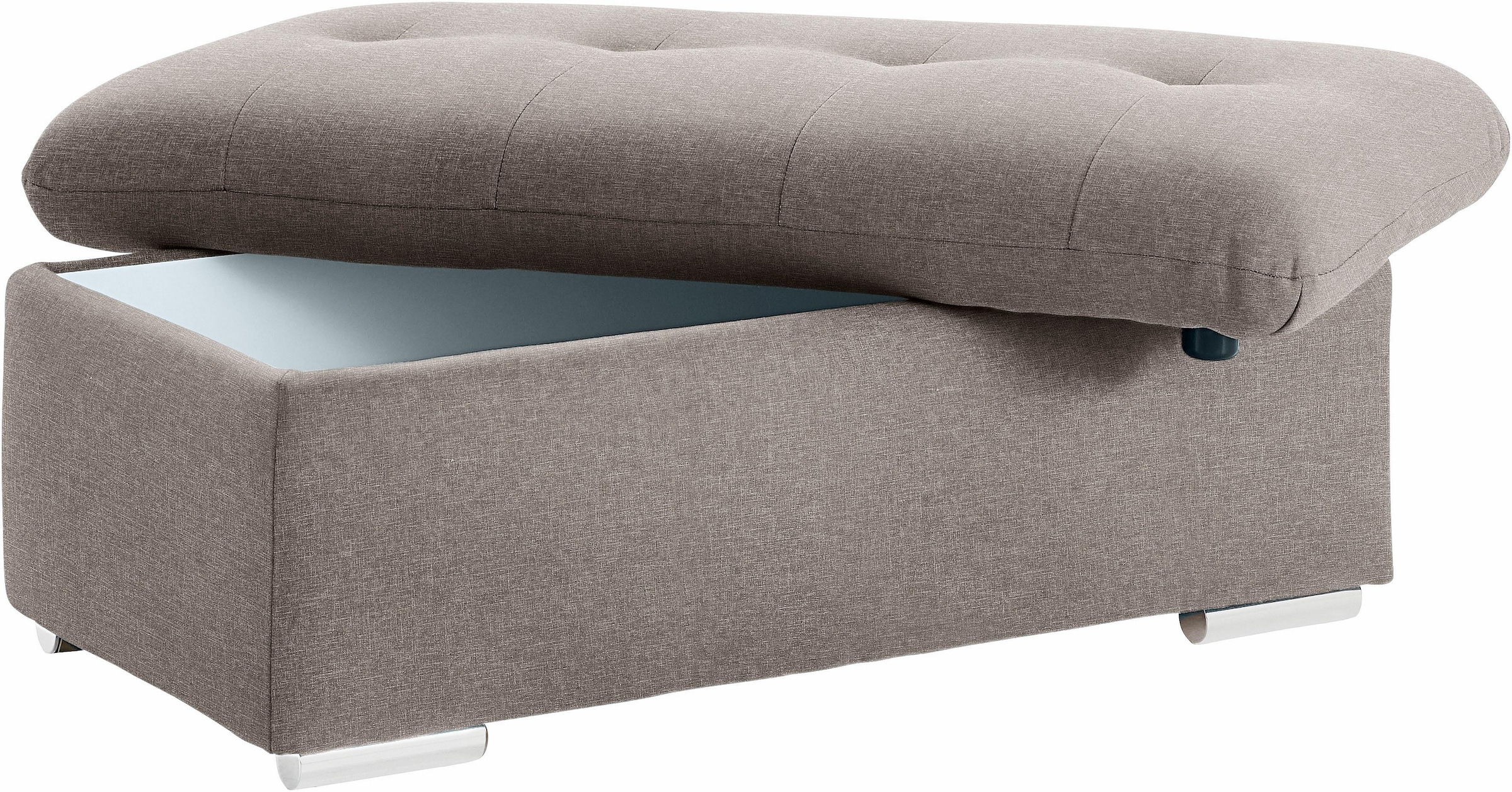 TRENDMANUFAKTUR Hocker »Reggae II, Bankhocker mit toller Detailverarbeitung im Sitz«, mit Stauraumfach