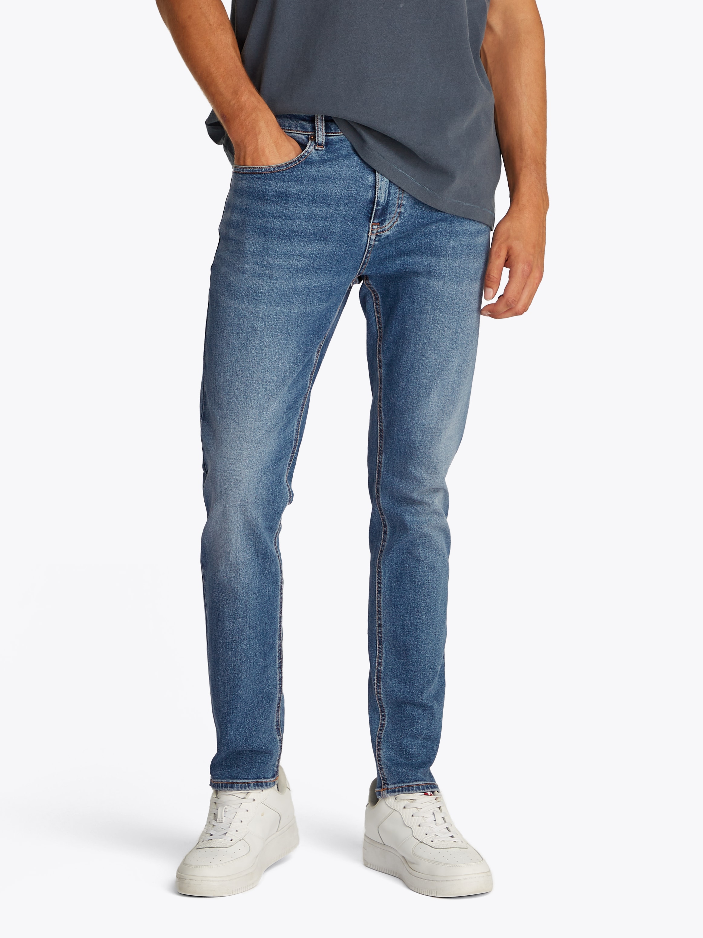 Tommy Jeans Slim-fit-Jeans »Austin Slim Tapered«, Mit Gürtelschlaufen