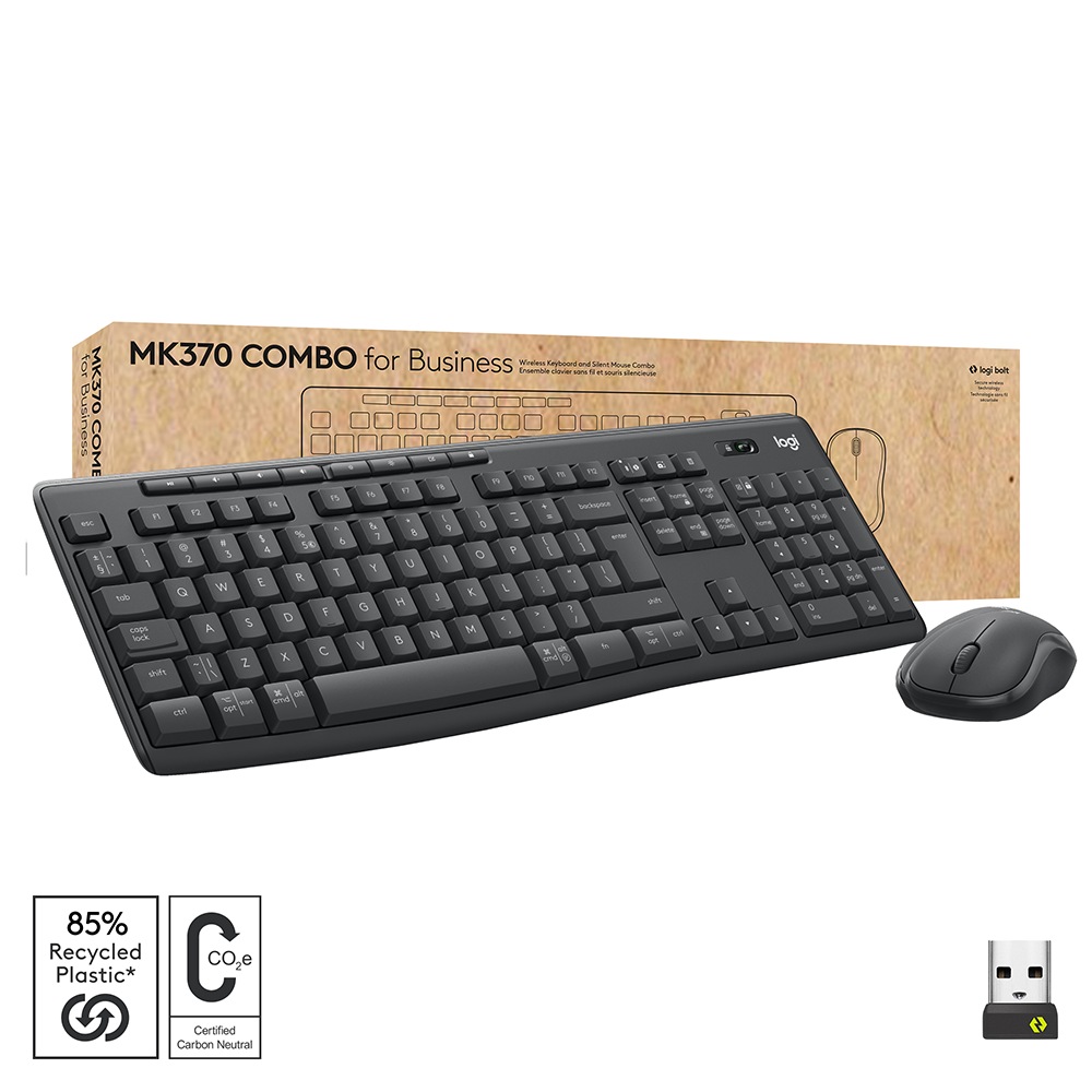 Logitech Tastatur »MK370 Combo for Business - GRAPHITE - DEU«, Kabellose