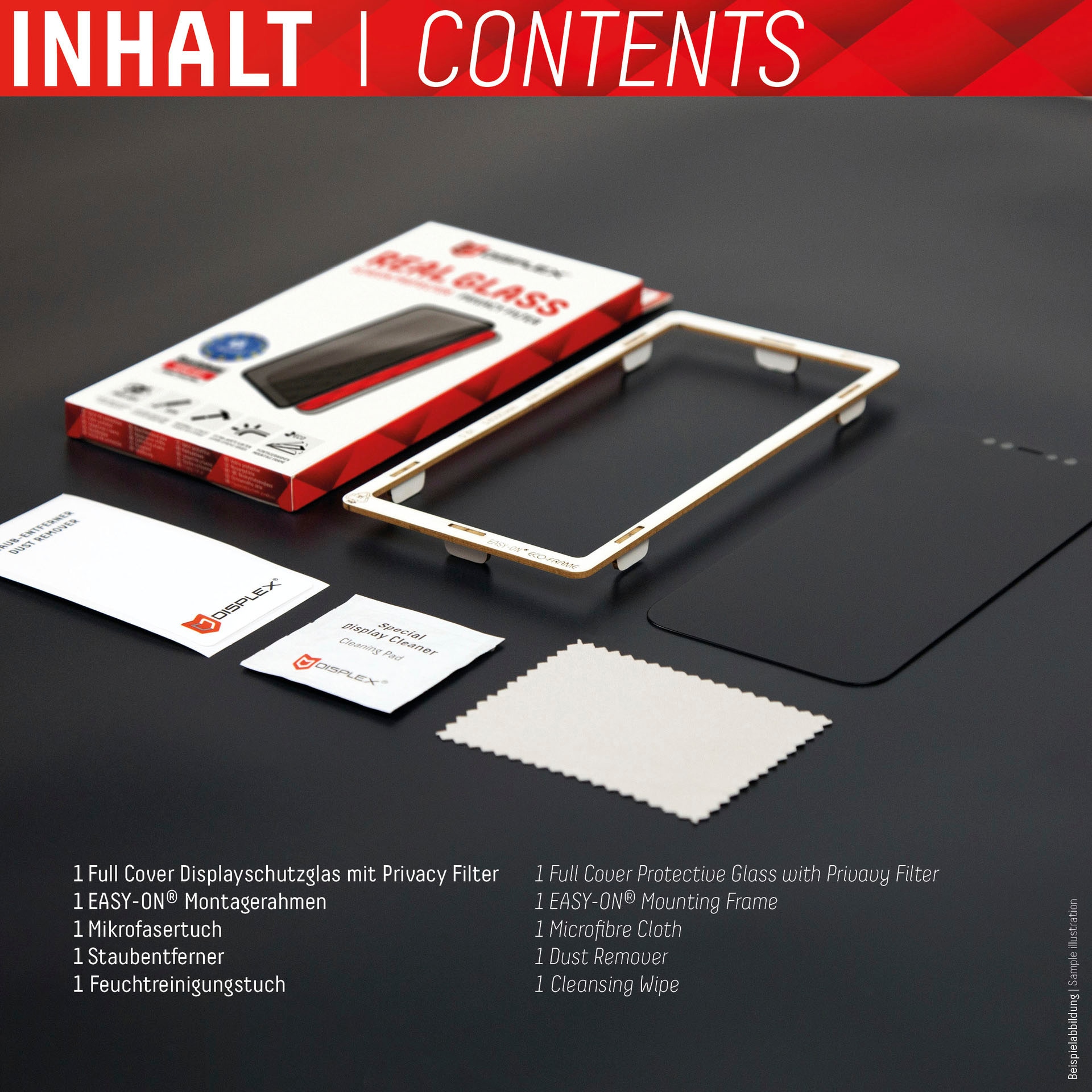 Displex Displayschutzglas »Privacy Glass FC - iPhone 14«, für Apple iPhone 13/13 Pro-Apple iPhone 14-Apple iPhone 16e