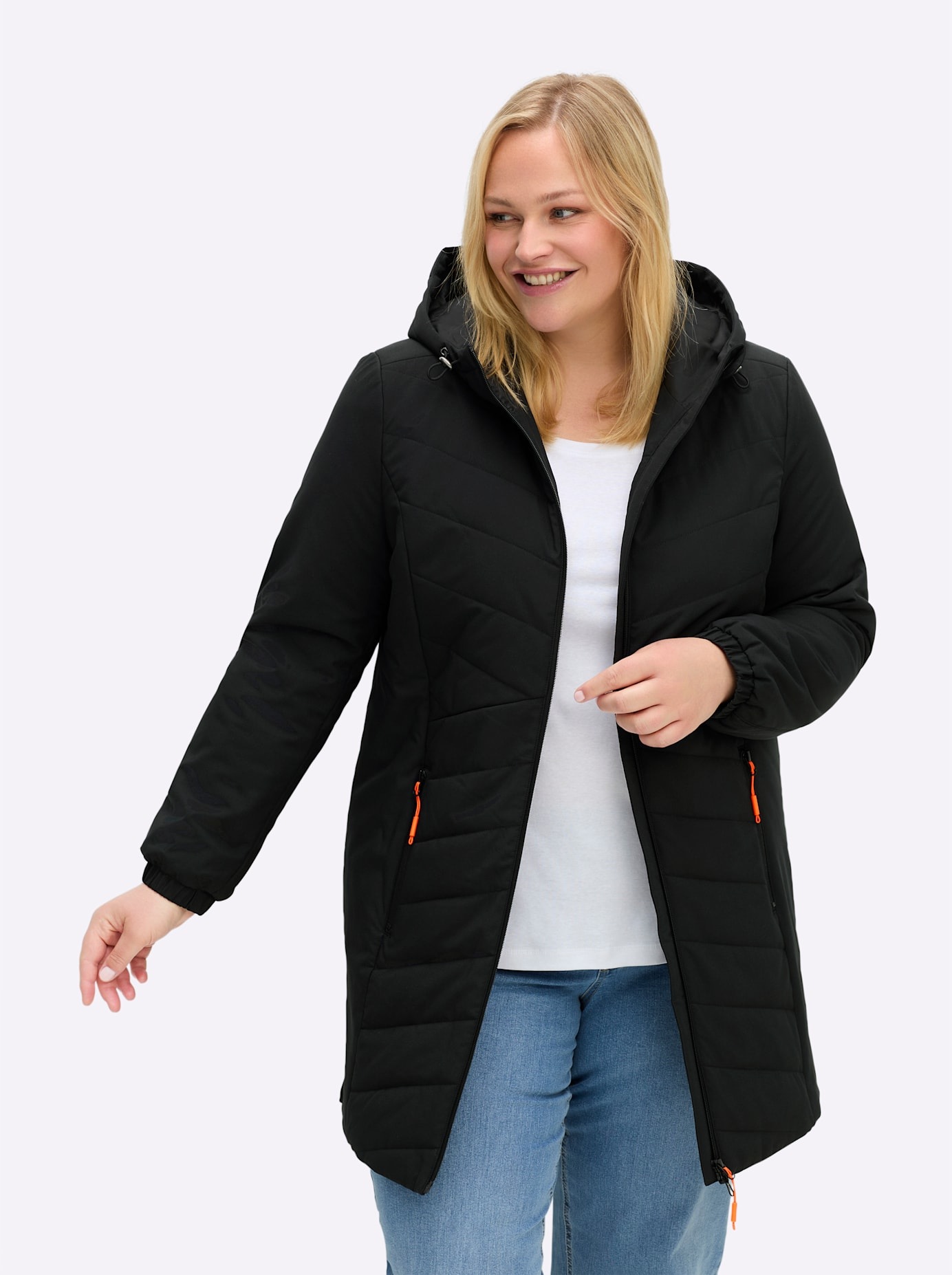 Sheego Steppjacke mit Kapuze