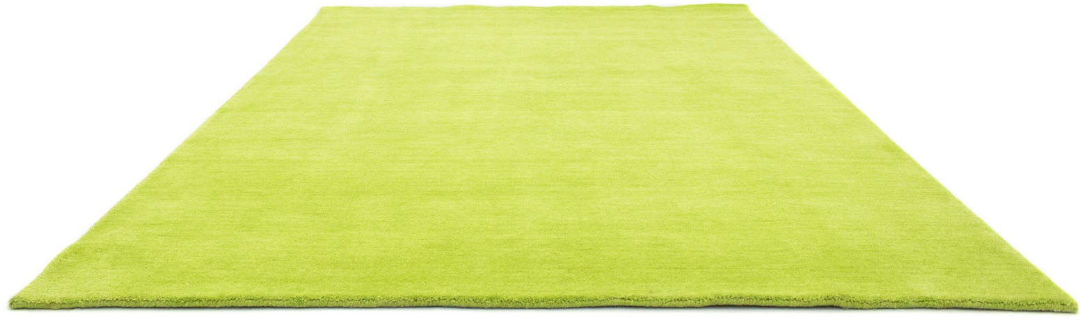 morgenland Wollteppich »Uni - Gabbeh Teppich - Softy«, rechteckig, 1,6 mm Höhe, Gabbeh Optik, Uni Farben, reine Wolle, sehr weicher Flor, Wohnzimmer