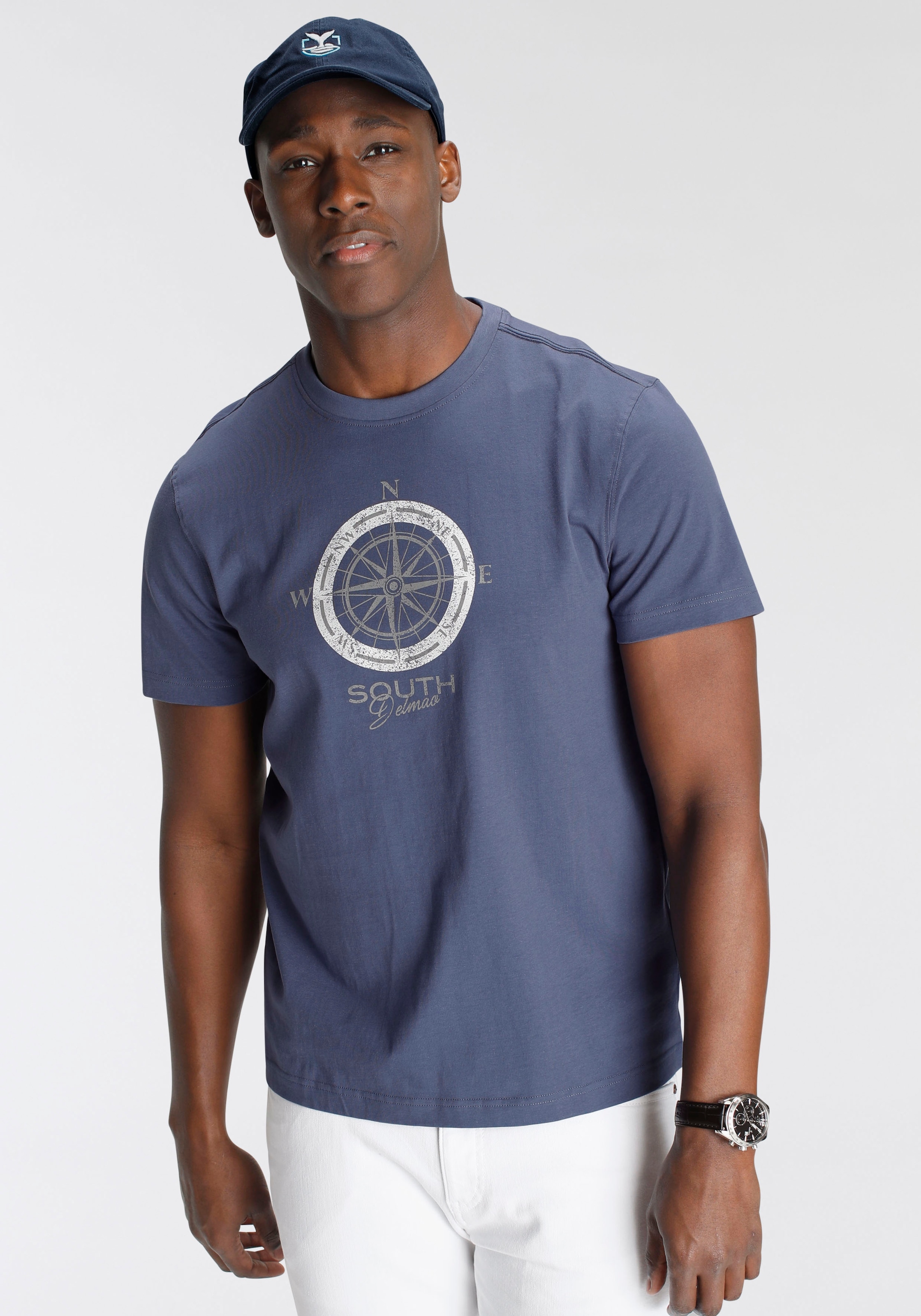 MARKE! T-Shirt, mit online | DELMAO Brustprint modischem - NEUE Jelmoli-Versand bestellen