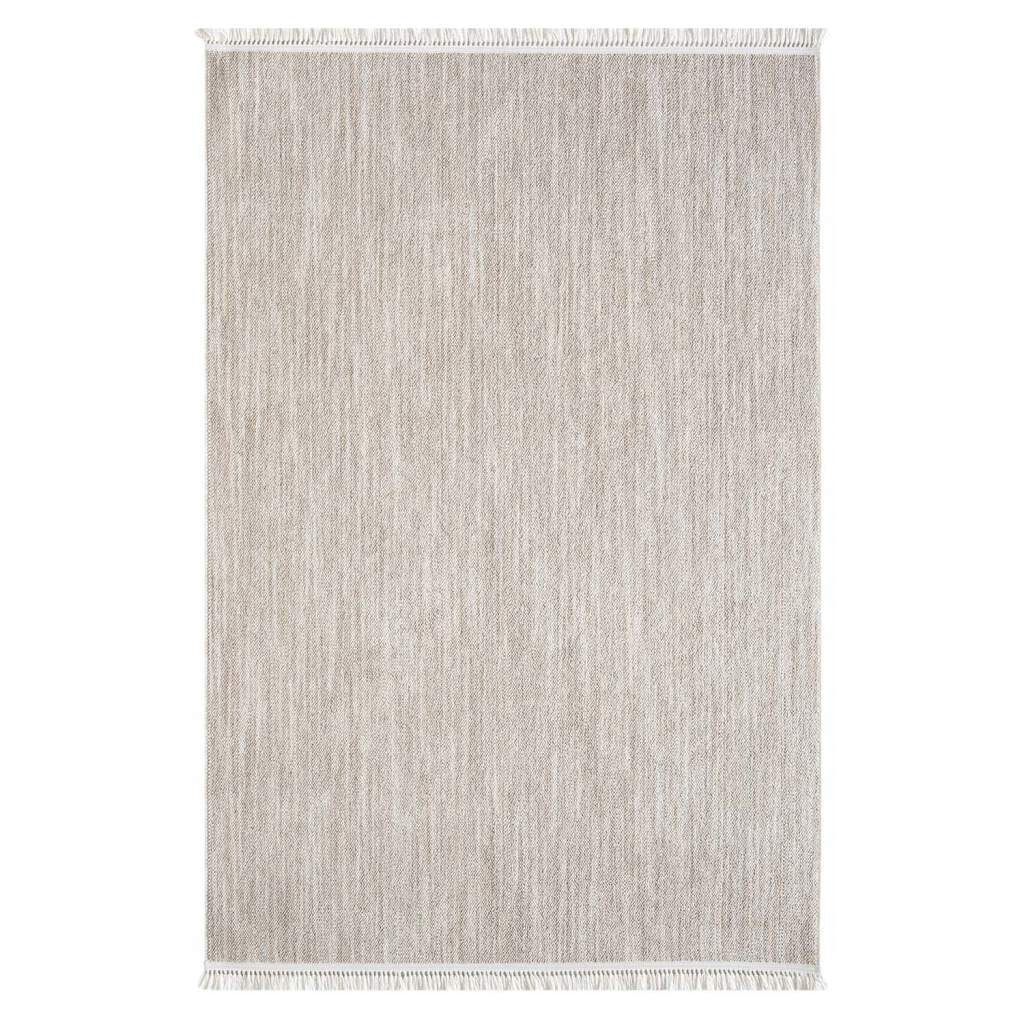 Carpet City Teppich »CLASICO 0052«, rechteckig, 11 mm Höhe, Läufer, Kurzflor, Hochtief-Muster, Boho, Fransen, Wohnzimmer