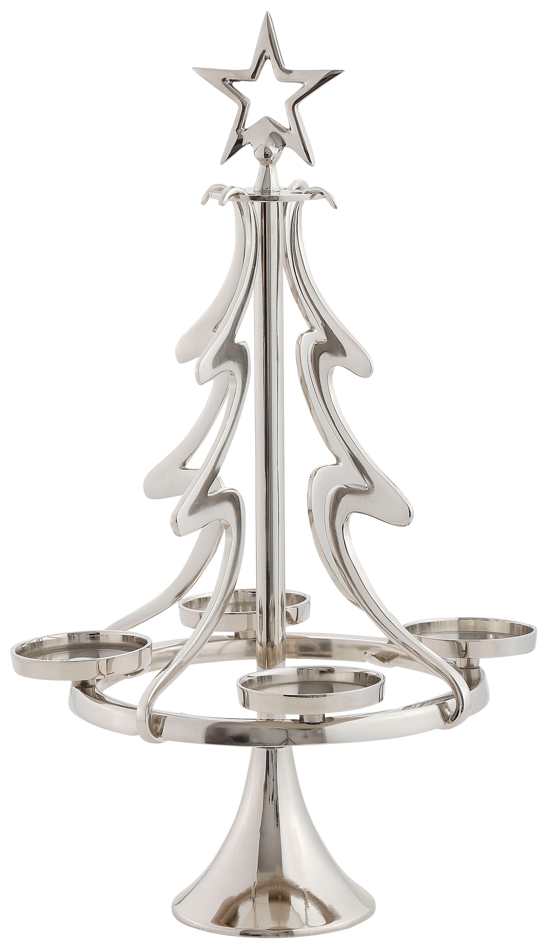my home Adventsleuchter »Jason, aus besonderen St.), kaufen Design, (1 im Aluminium Tannenbaum Weihnachtsdeko«, Kerzenhalter