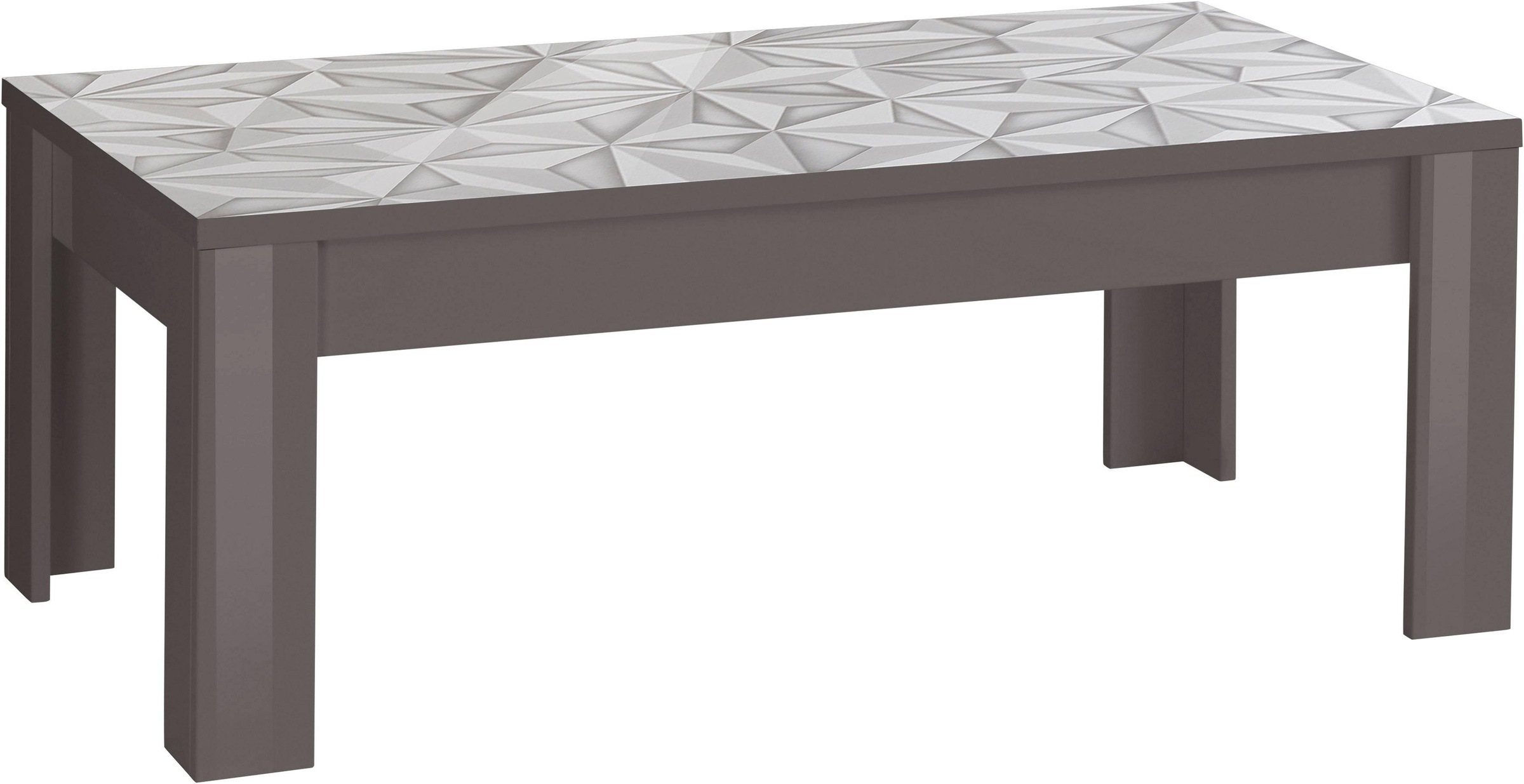 Home affaire Couchtisch "Prisma 122x65 cm, Wohnzimmertisch mit Winkelfuß" Sofatisch, rechteckig, Tischplattenstärke 22 mm