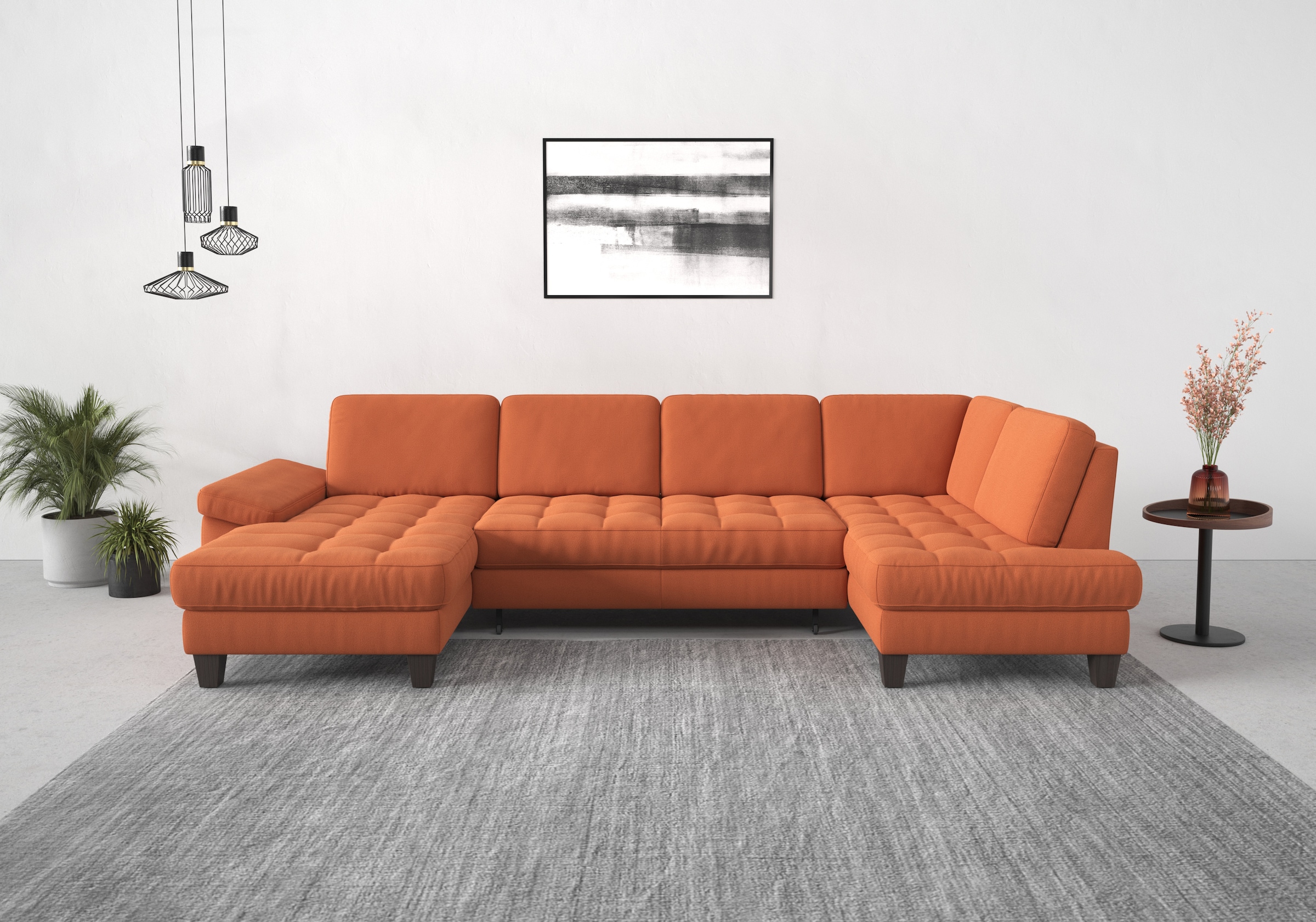 sit&more Wohnlandschaft "Westham U-Form" wahlweise mit Schlaffunktion, Bettkasten, Sitztiefenverstellung