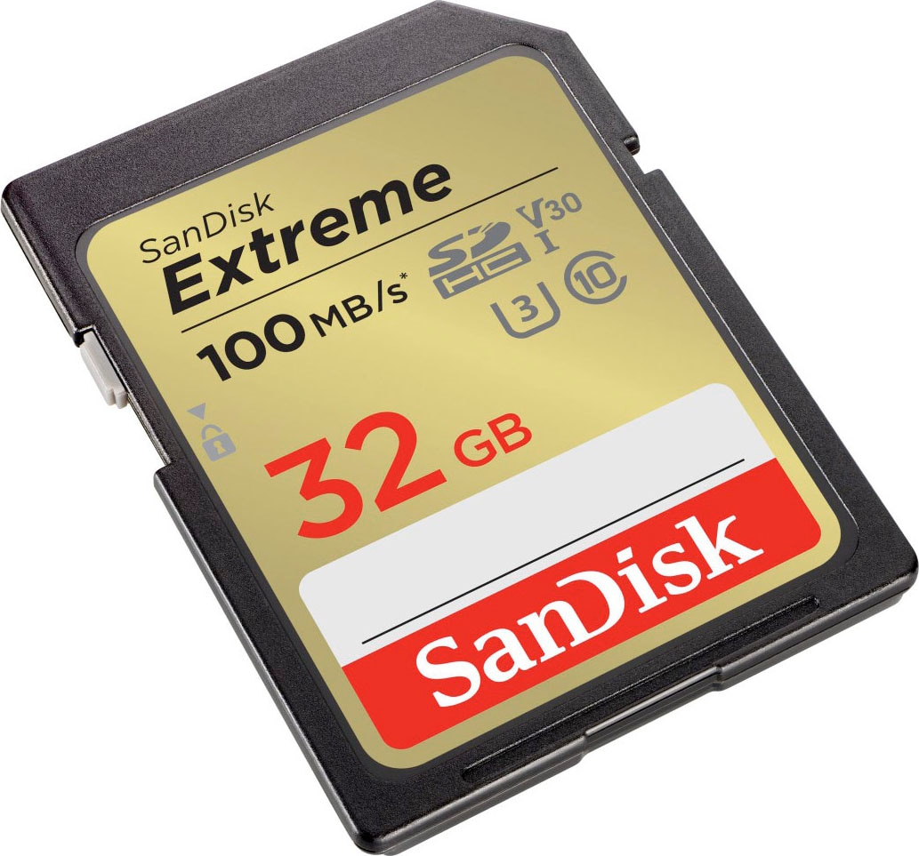 Sandisk Speicherkarte »Extreme 32GB«, (UHS Class 3 100 MB/s Lesegeschwindigkeit)