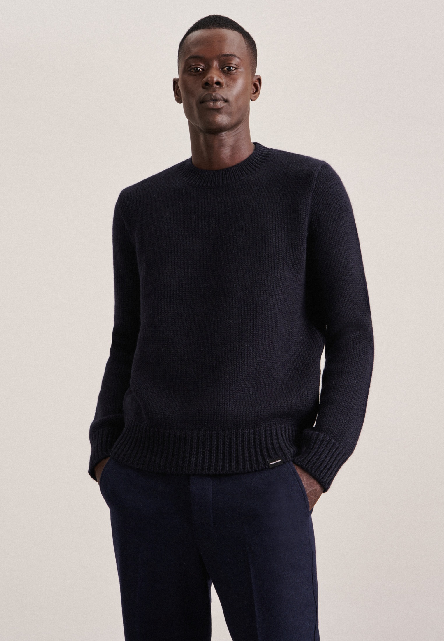 seidensticker Strickpullover »Regular« Langarm Rundhals Uni