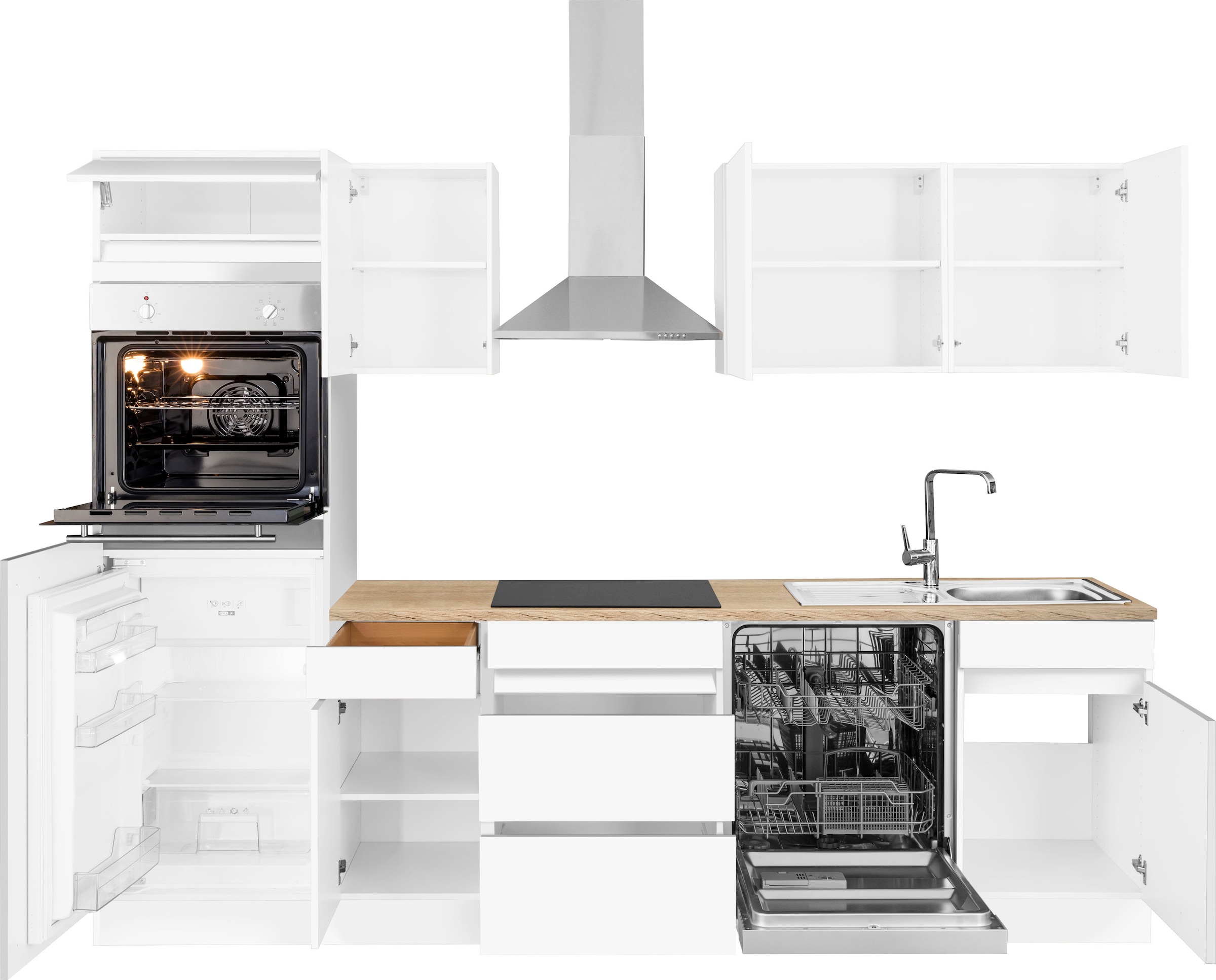 ❤ OPTIFIT Küchenzeile »Roth«, ohne E-Geräte, Breite 270 cm kaufen im  Jelmoli-Online Shop | Küchenzeilen mit Geräten