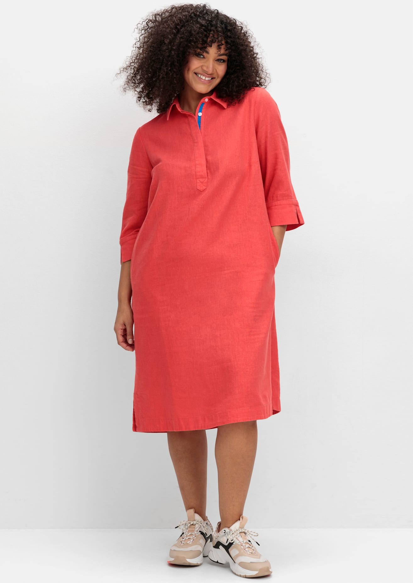 Sheego Sommerkleid »Blusenkleid« Eingrifftaschen