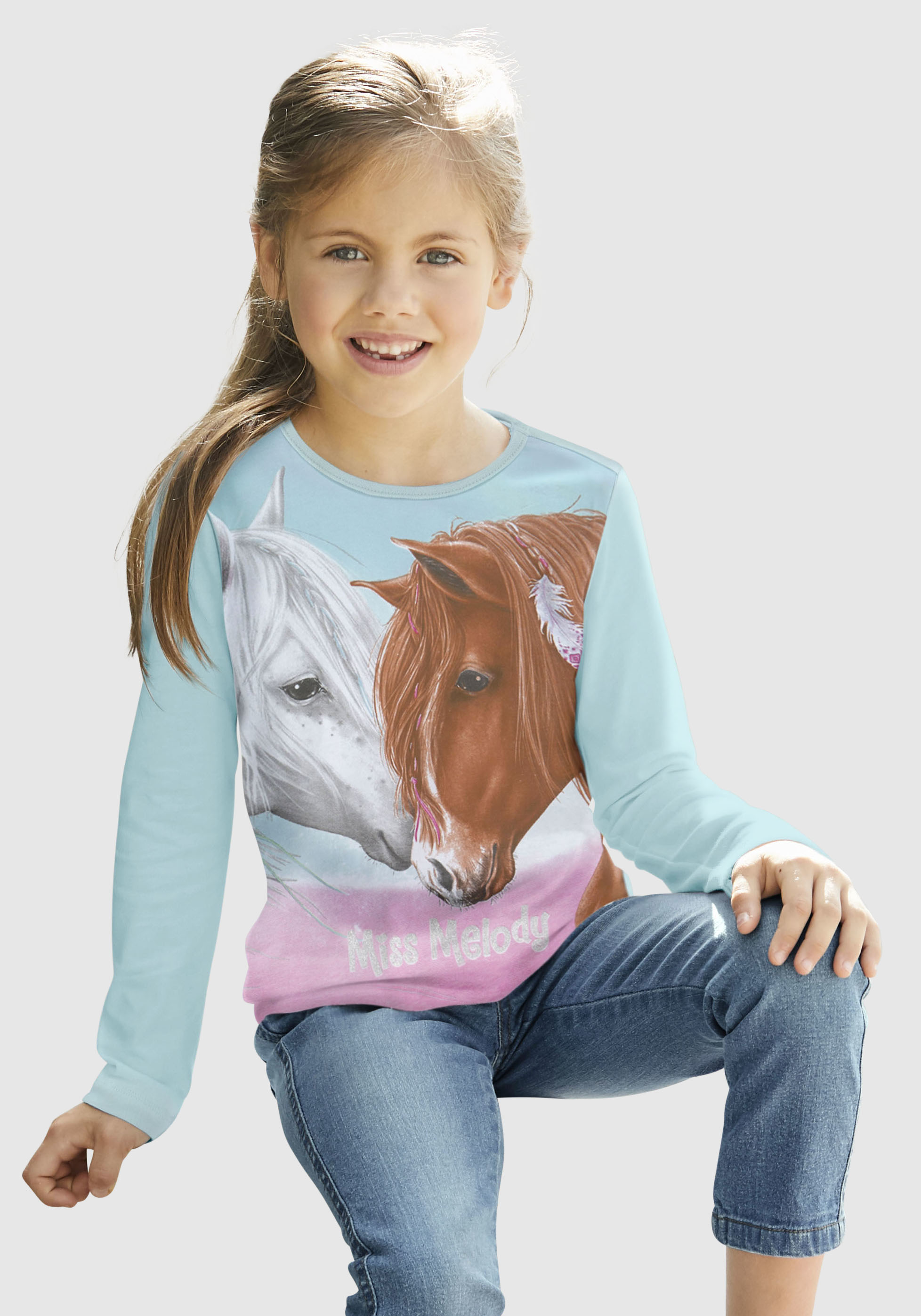 Langarmshirt, für Pferde-Fans