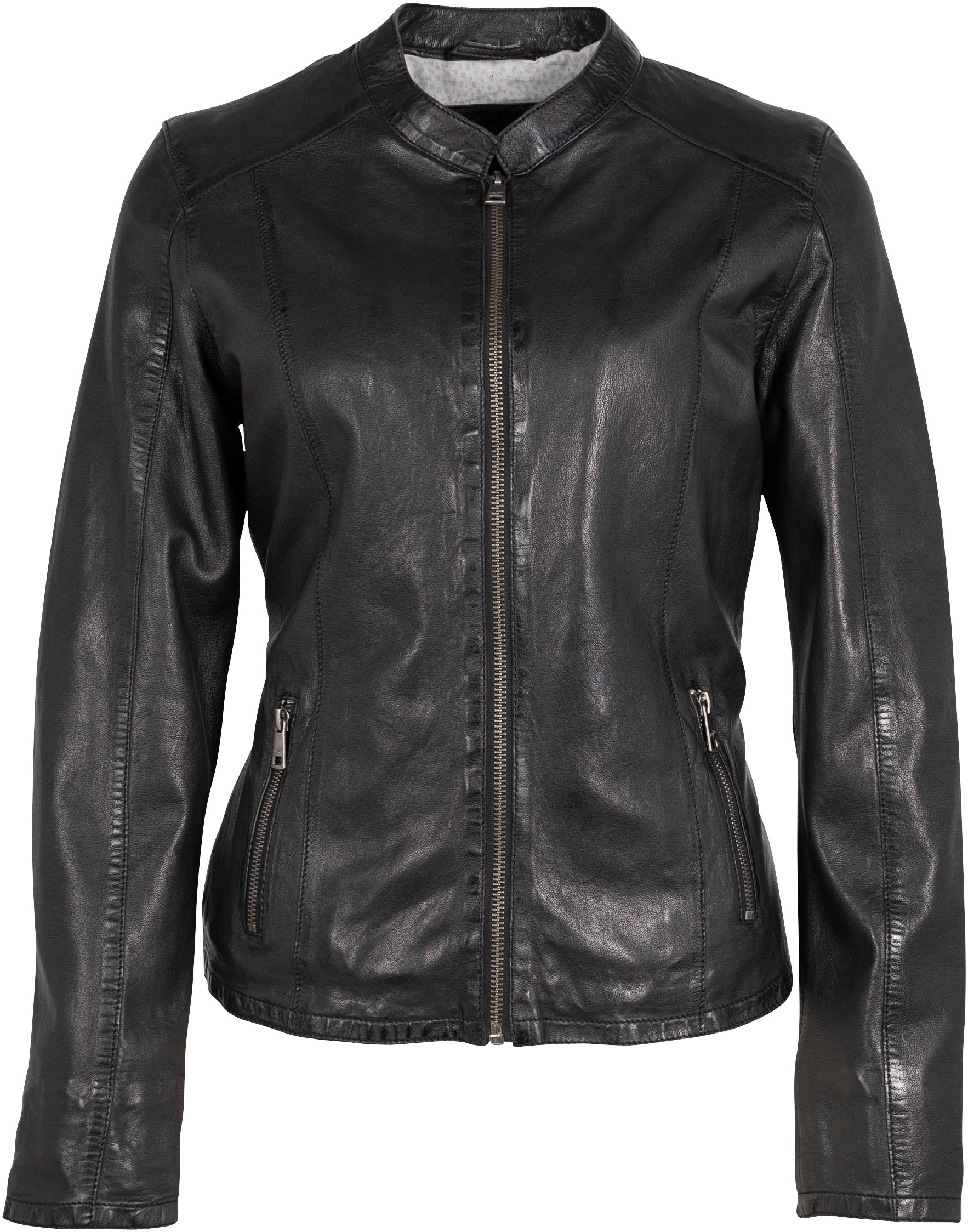 Mauritius Lederjacke »MWAndriana«, mit Stehkragen