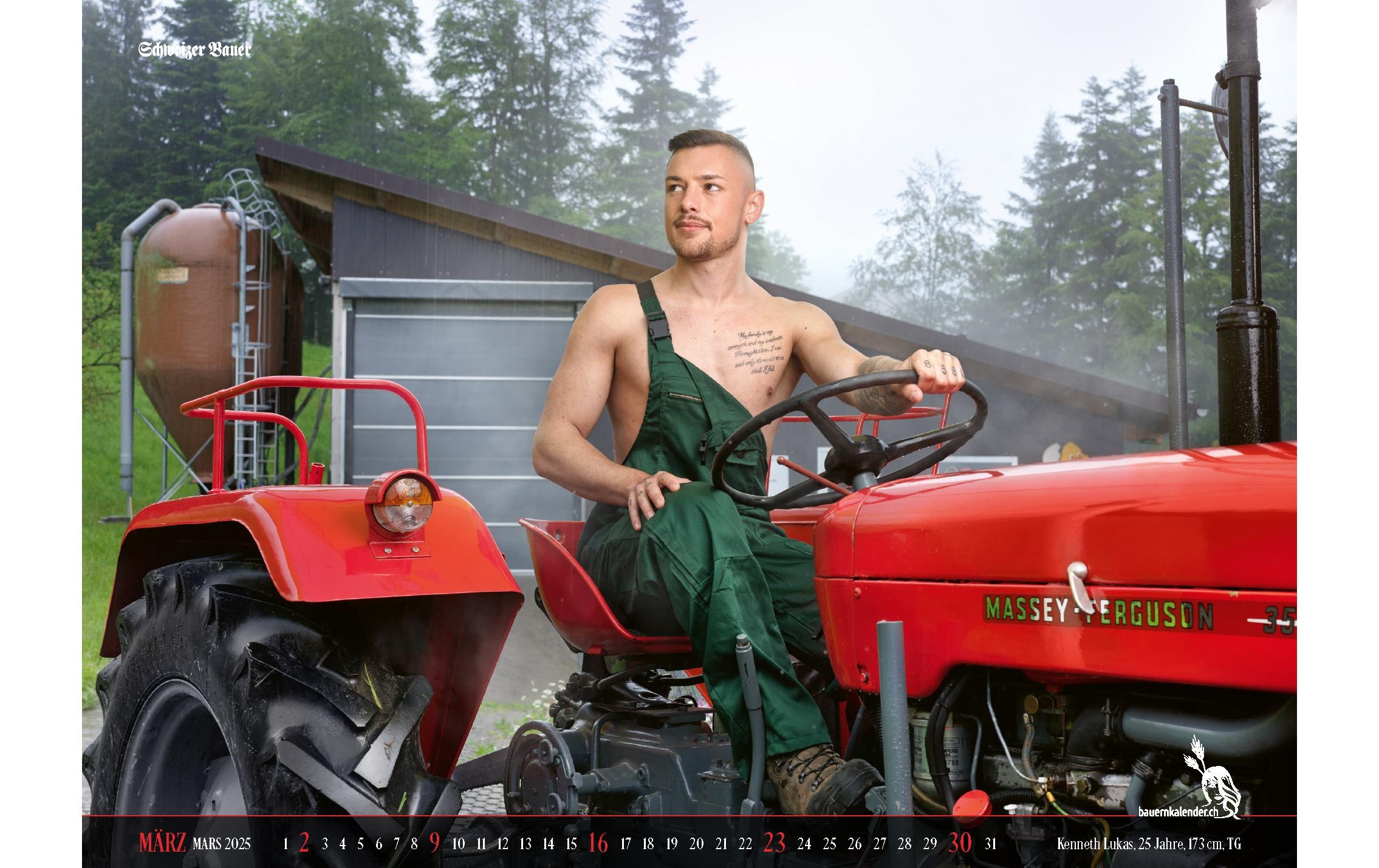 Wandkalender »Calendaria Bauern Boys 2025«