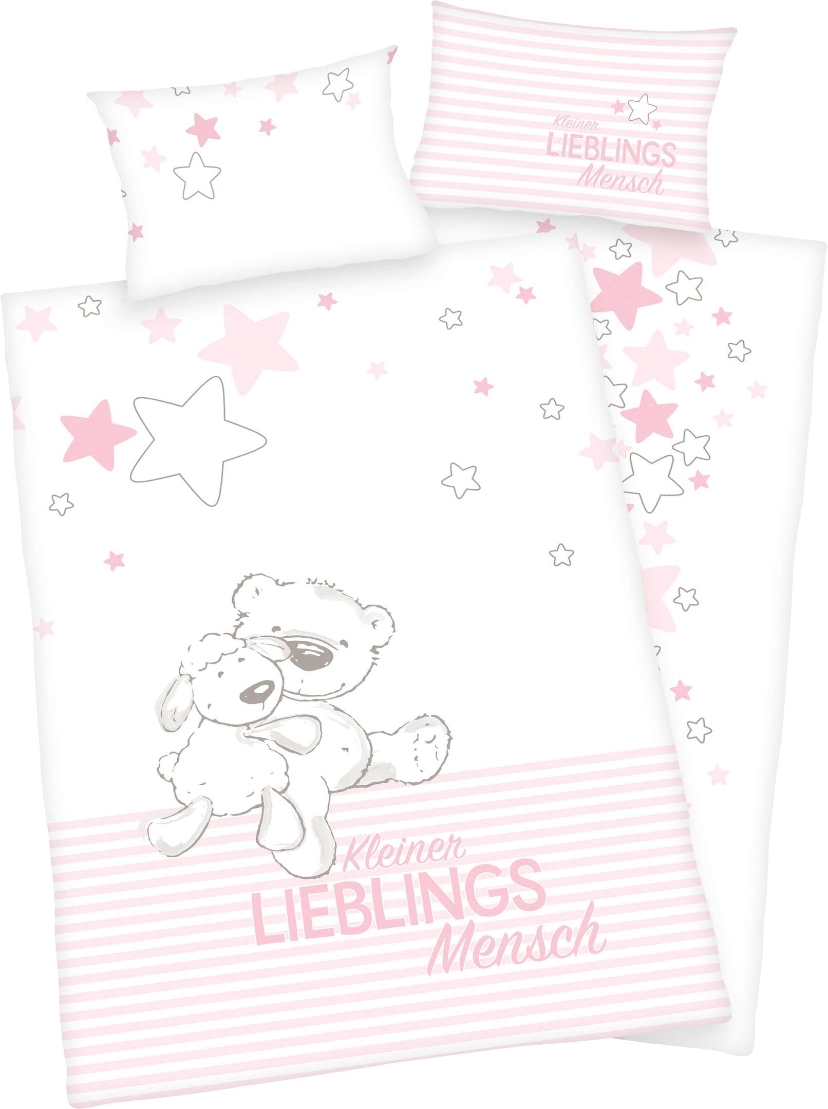 Baby Best Babybettwäsche »Kleiner Lieblingsmensch«, online kaufen | Jelmoli-Versand und Schriftzug Teddy-Motiv mit niedlichem
