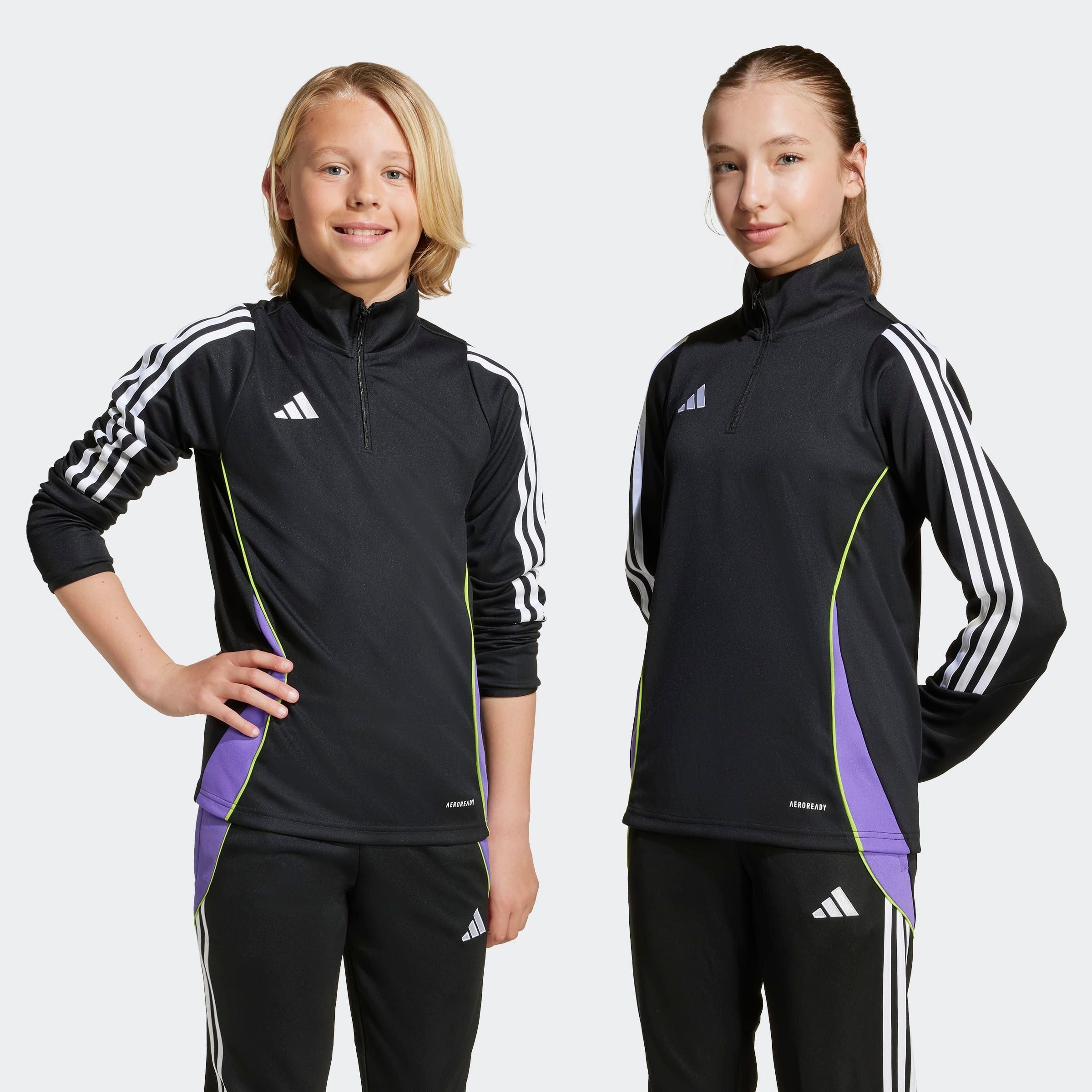 adidas Performance Trainingsshirt "TIRO 24 KIDS TRAININGSOBERTEIL" schmaler Schnitt, mit Reissverschluss, atmungsaktiv
