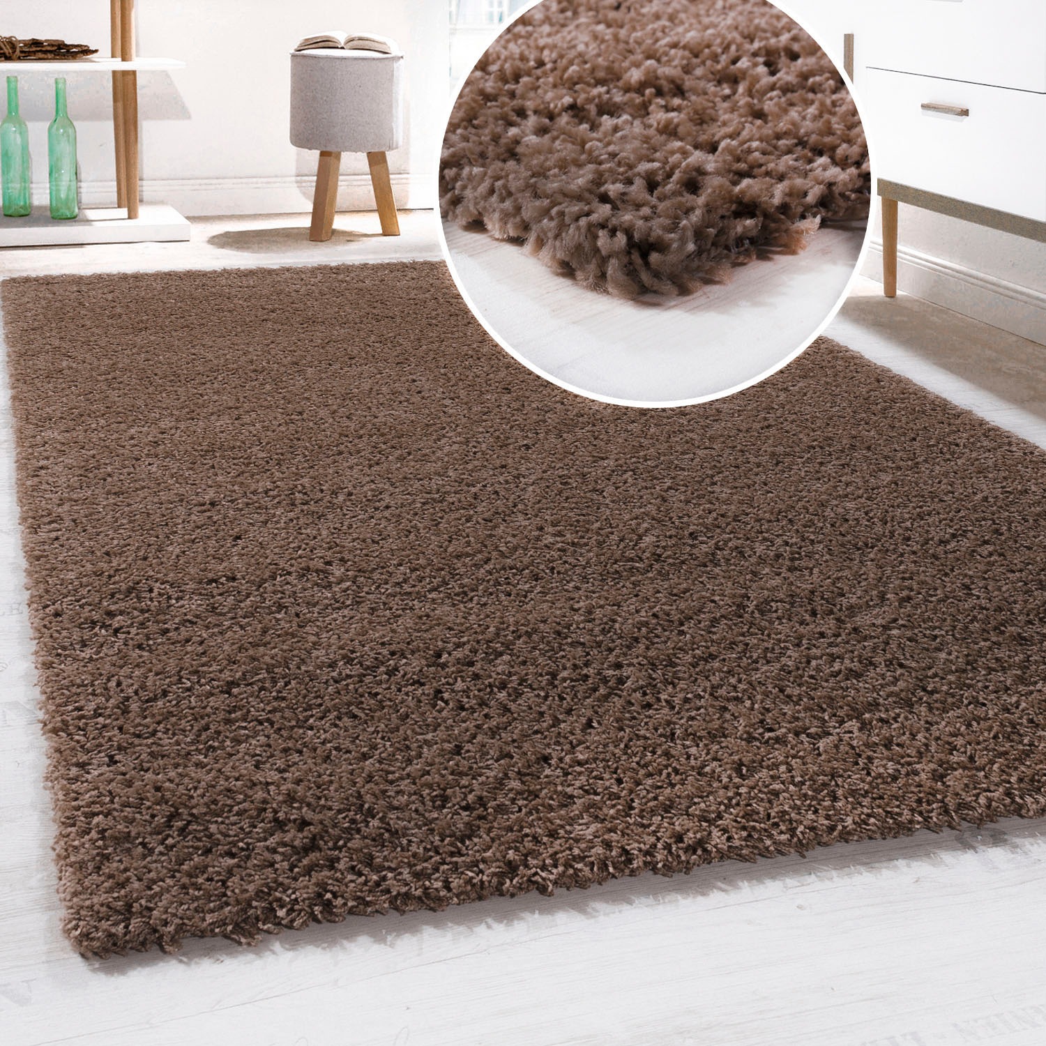 Paco Home Hochflor-Teppich »Sky 250«, rechteckig, gewebt, Uni-Farben, intensive... kaufen