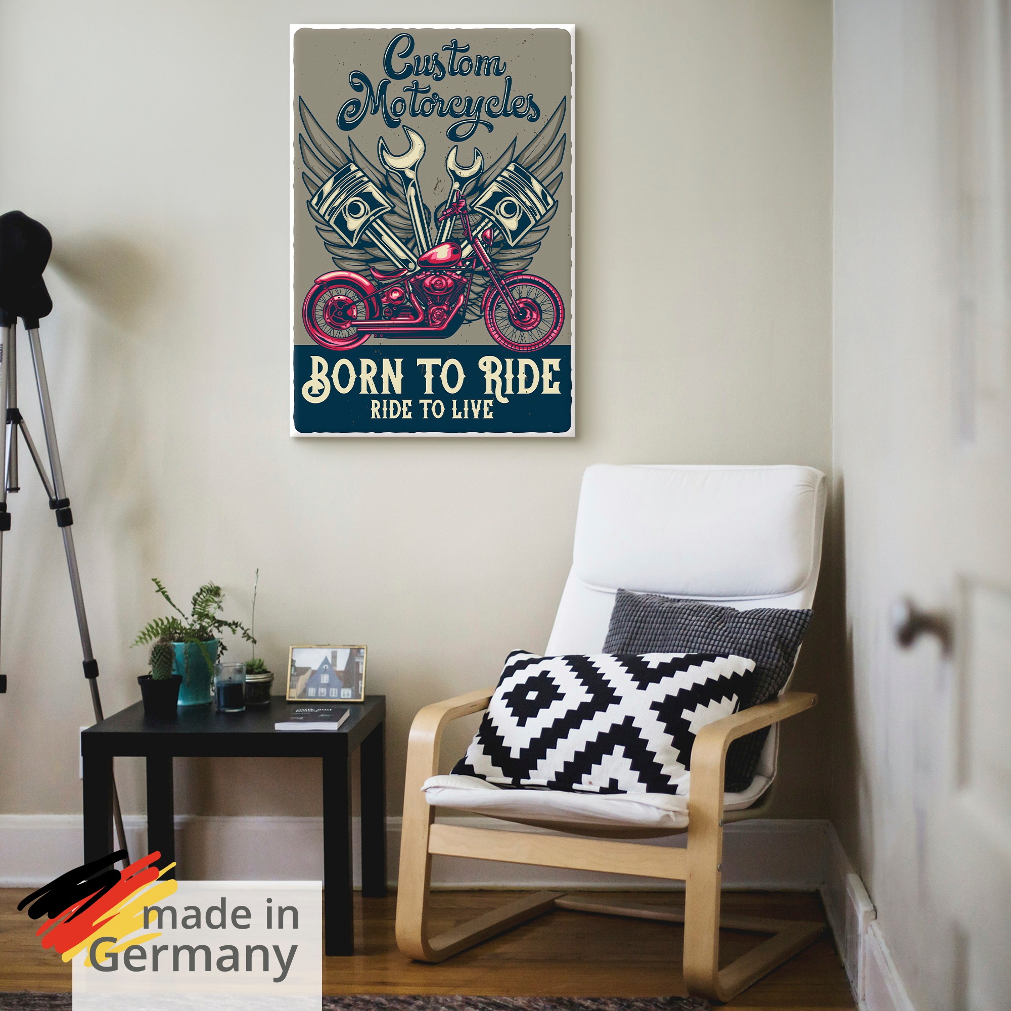 Artland Wandbild "Born to ride" 1 Stk. tlg. als Alubild, Leinwandbild, Poster, Wandaufkleber in verschied. Größen