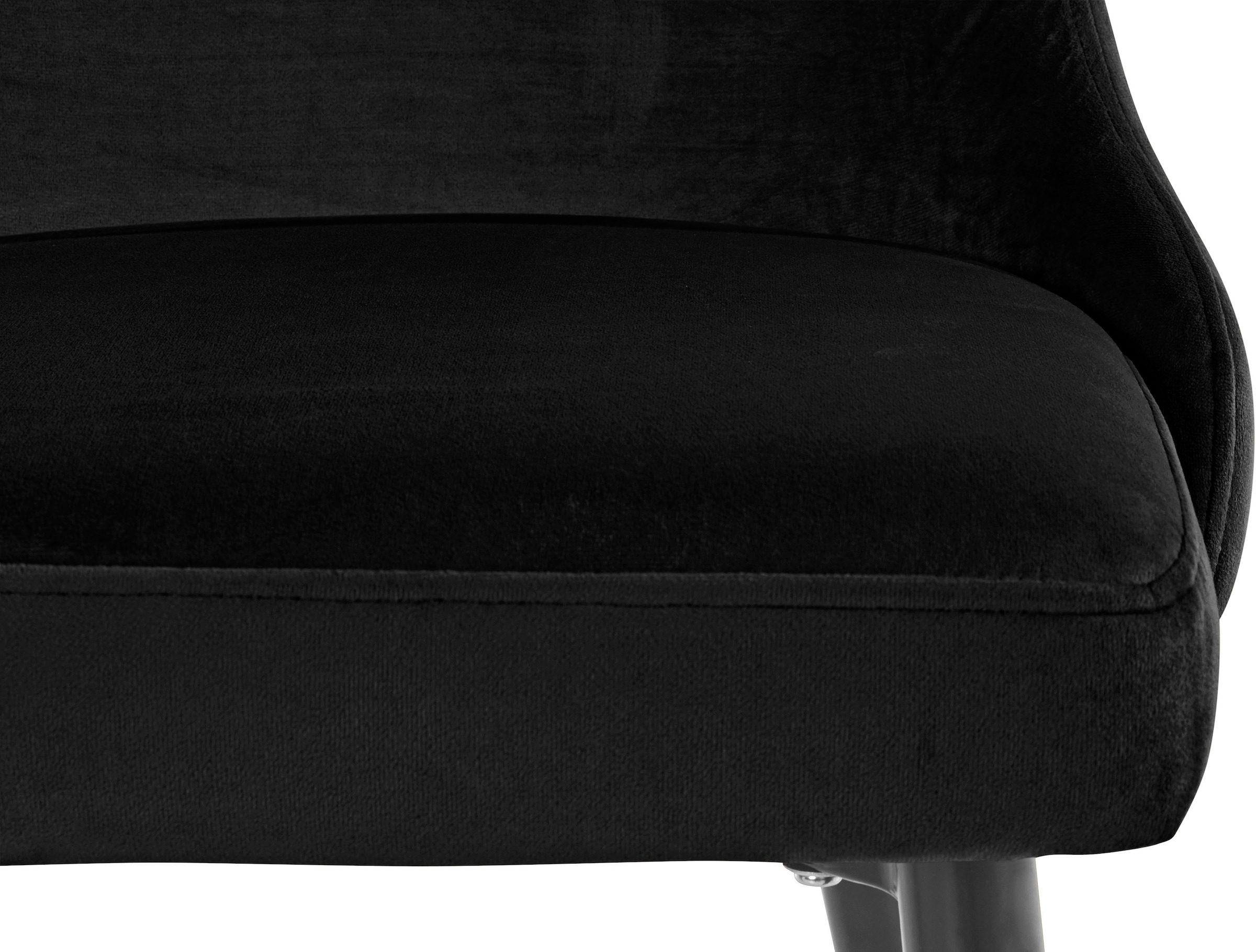 Knöpfen der Sitzhöhe ❤ Esszimmerstuhl einem Shop Steppung Leonique (2 Jelmoli-Online in Rückenseite, an mit Metallgestell, verschiedenen im Stück). »Lonessa« 49 entdecken schwarz/goldfarbenen erhältlich, Mit und cm Farbvarianten