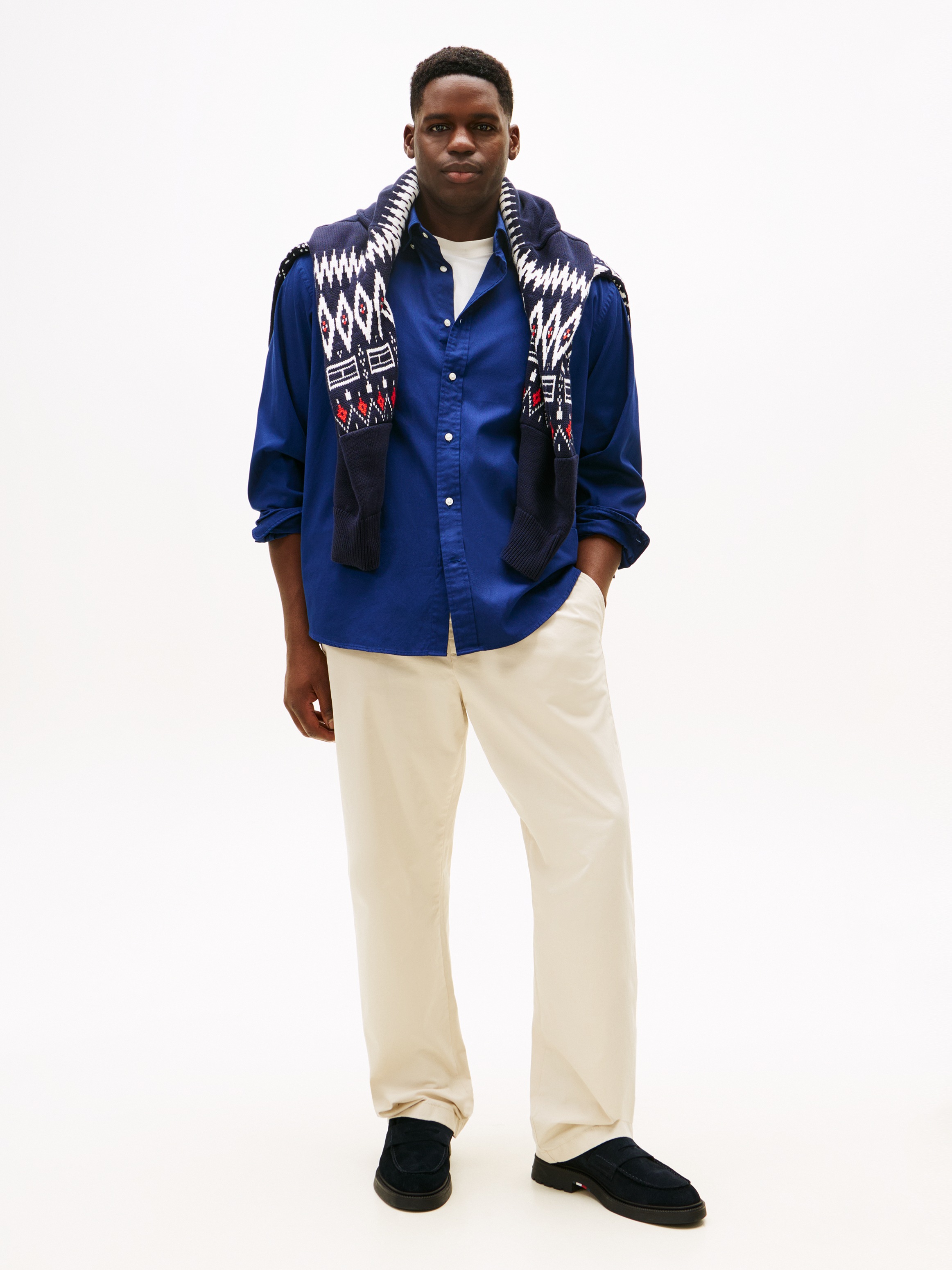 Tommy Hilfiger Big & Tall Langarmhemd, Grosse Grössen, Button-Down-Kragen