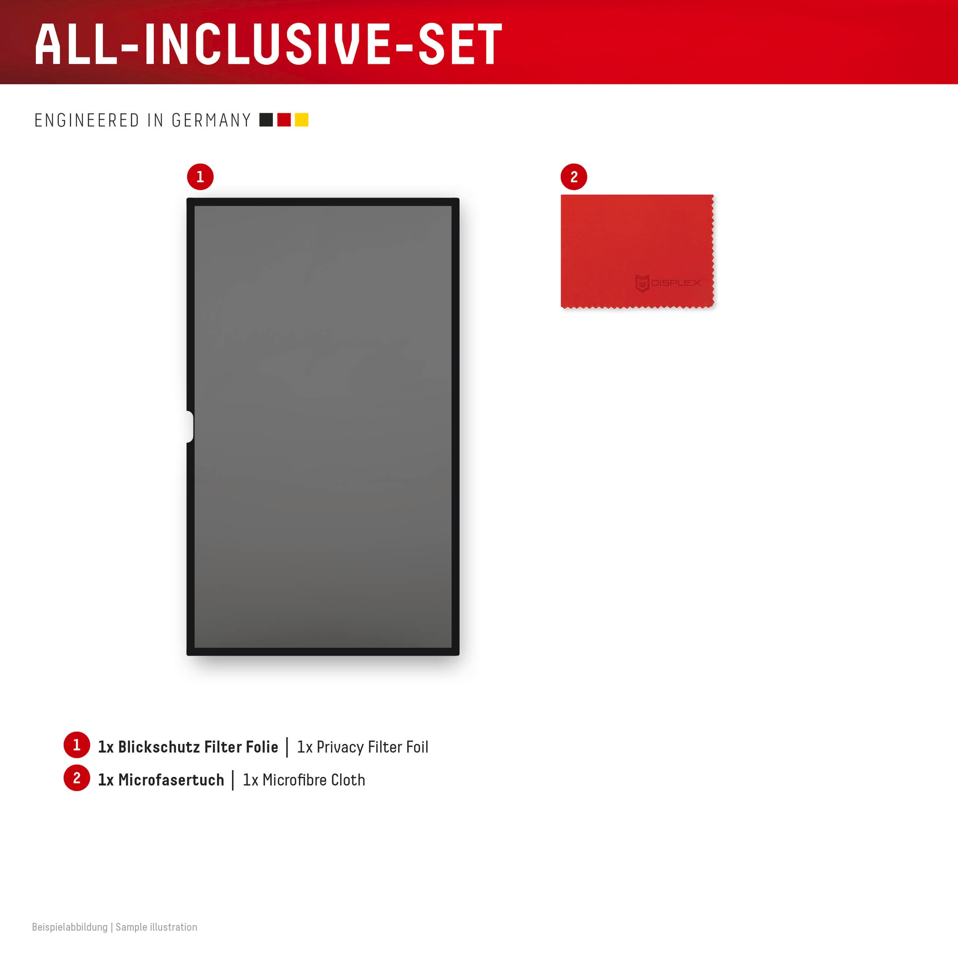 Displex Displayschutzfolie »Privacy Safe Blickschutzfilter«, für Apple Studio Display 27, Blickschutzfolie, Schutzfolie, Bildschirmschutz, kratz- & stossfest