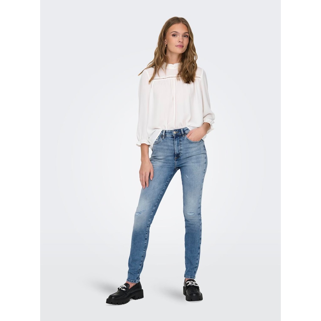 ONLY Skinny-fit-Jeans »ONLFOREVER ICON HW SK LAK DNM GEN476NOOS«, mit Destroyed Effekt