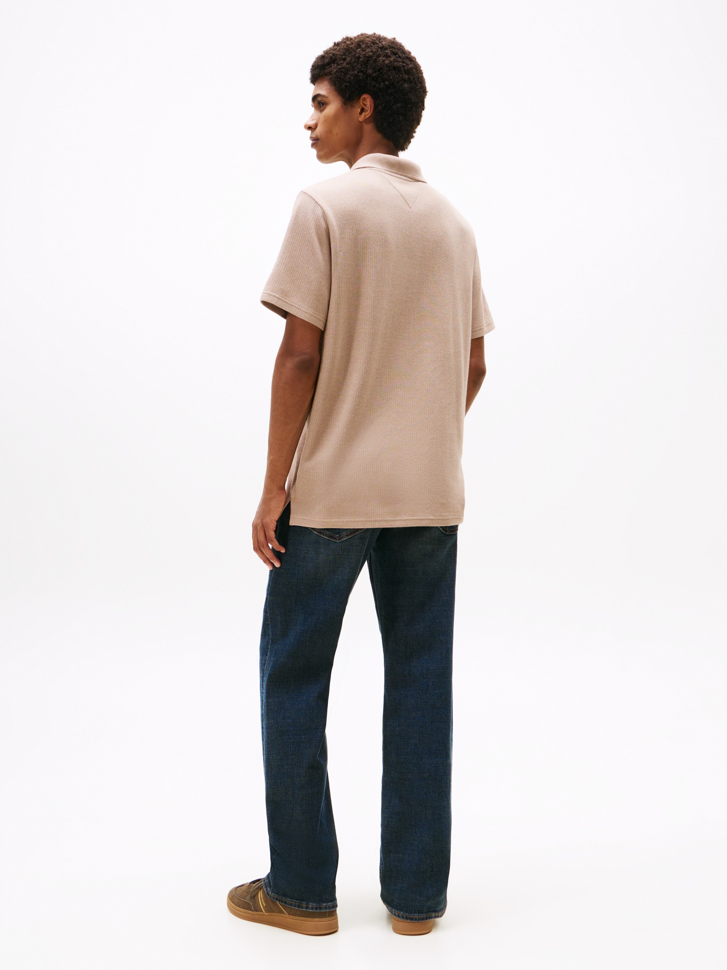 Tommy Jeans Poloshirt »TJM WAFFLE SCRIPT«, regular fit, mit Struktur, Polokragen
