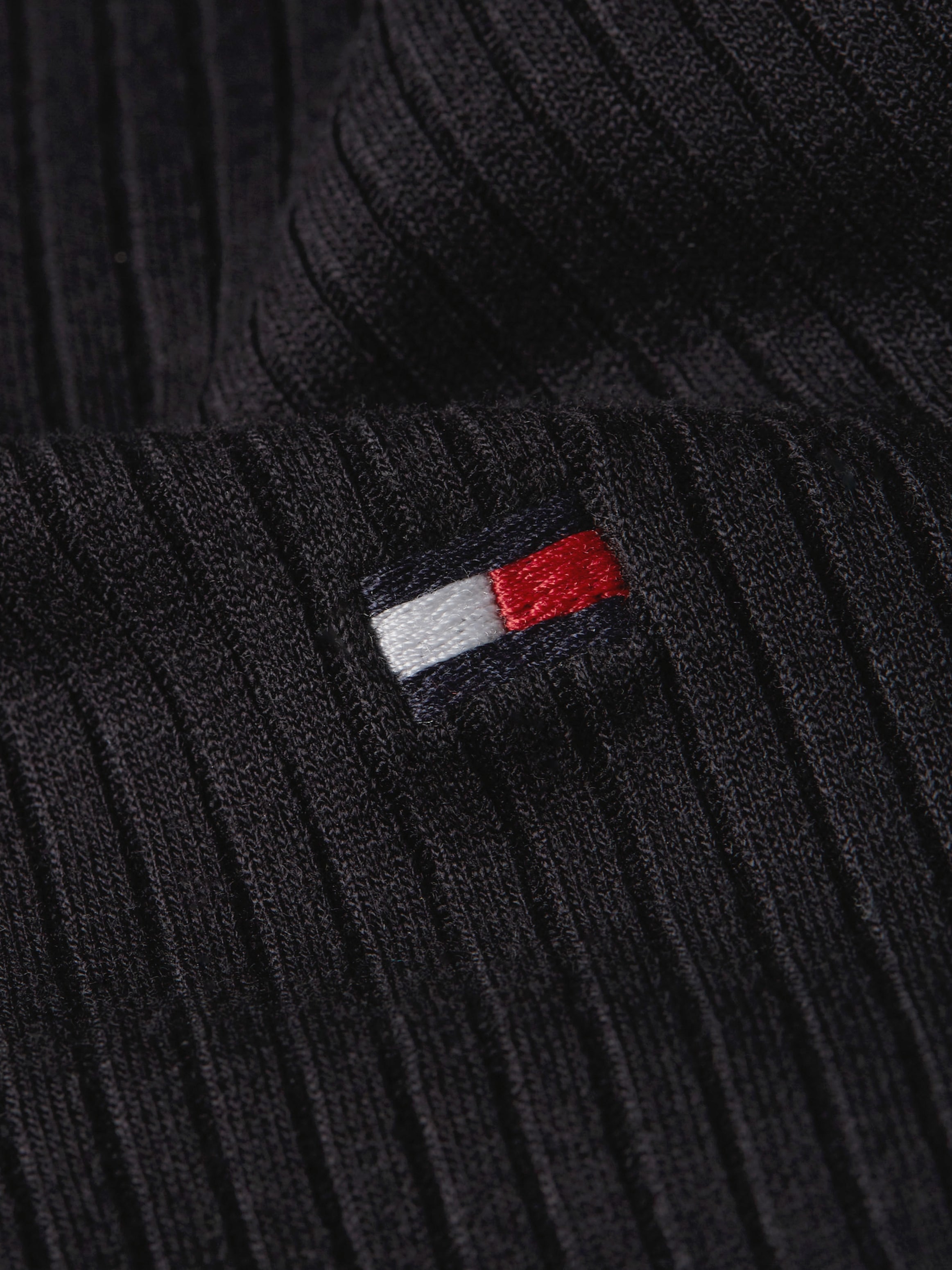 Tommy Hilfiger Langarmshirt »SLIM 5X2 RIB ROLL-NK LS«, in gerippter Struktur
