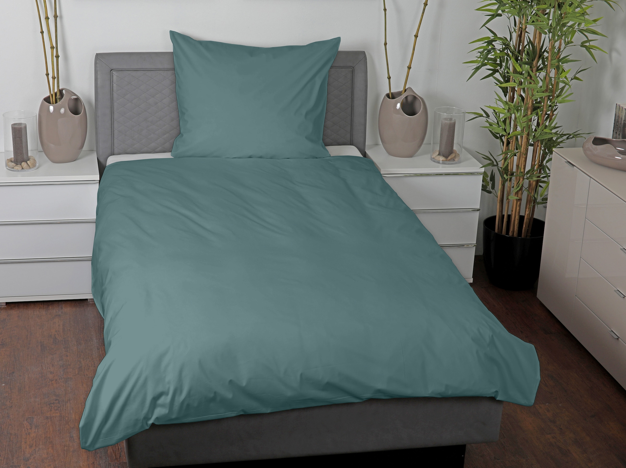 CASATEX Bettwäsche »Uni«, Uni Design, Reissverschluss, tolle Farben