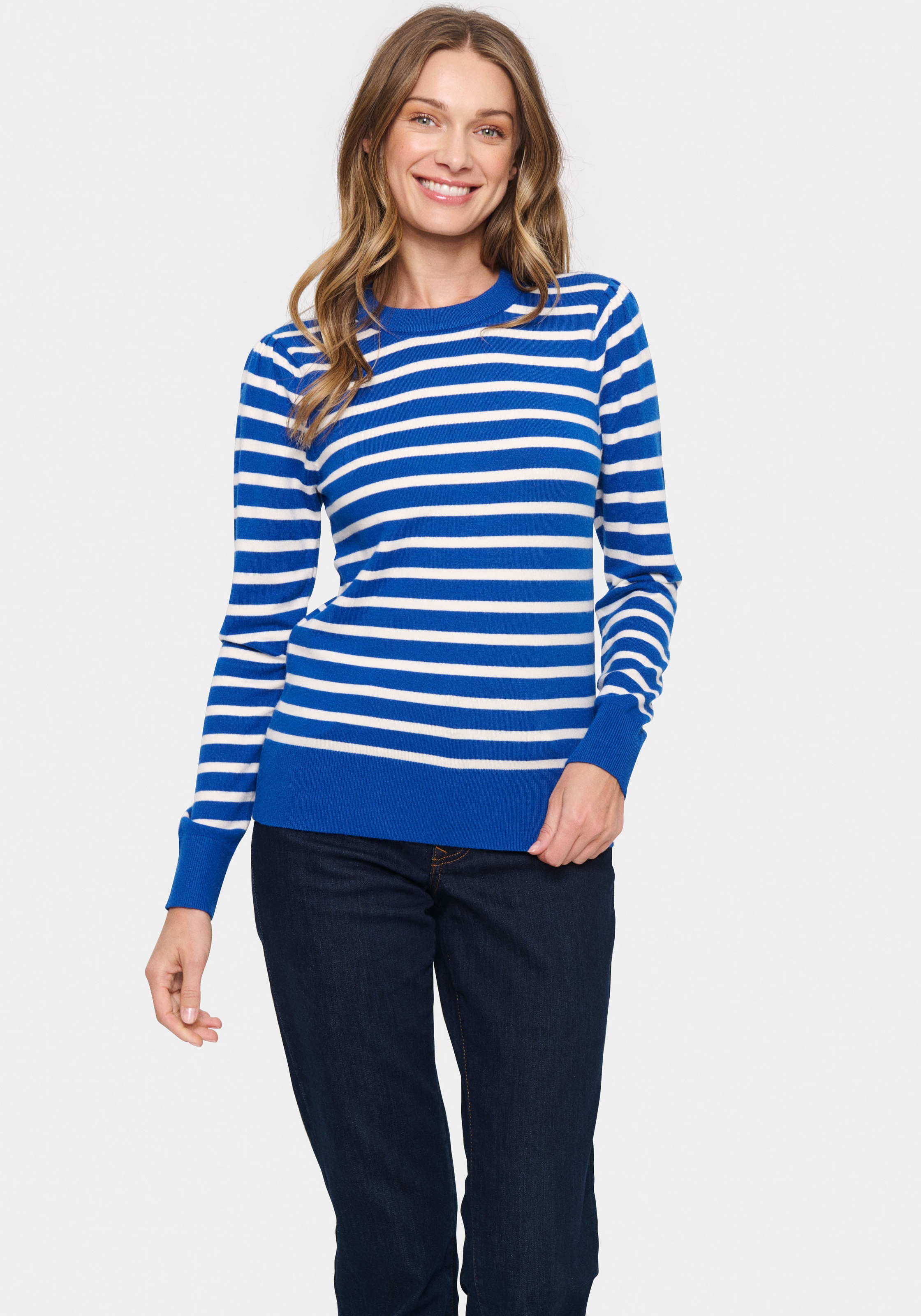 Saint Tropez Rundhalspullover »FikamSZ LS«