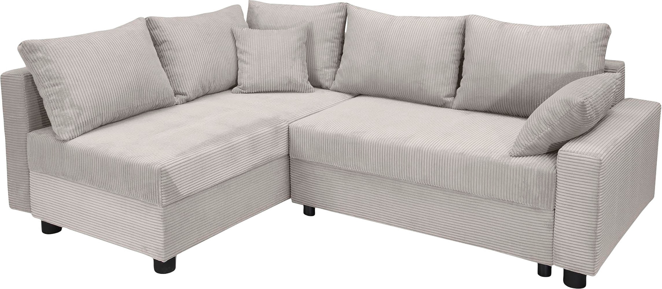 COLLECTION AB Ecksofa »30 Jahre Jubiläums-Modell Parma L-Form«, inkl. Bettfunktion und Bettkasten, in Cord, frei stellbar