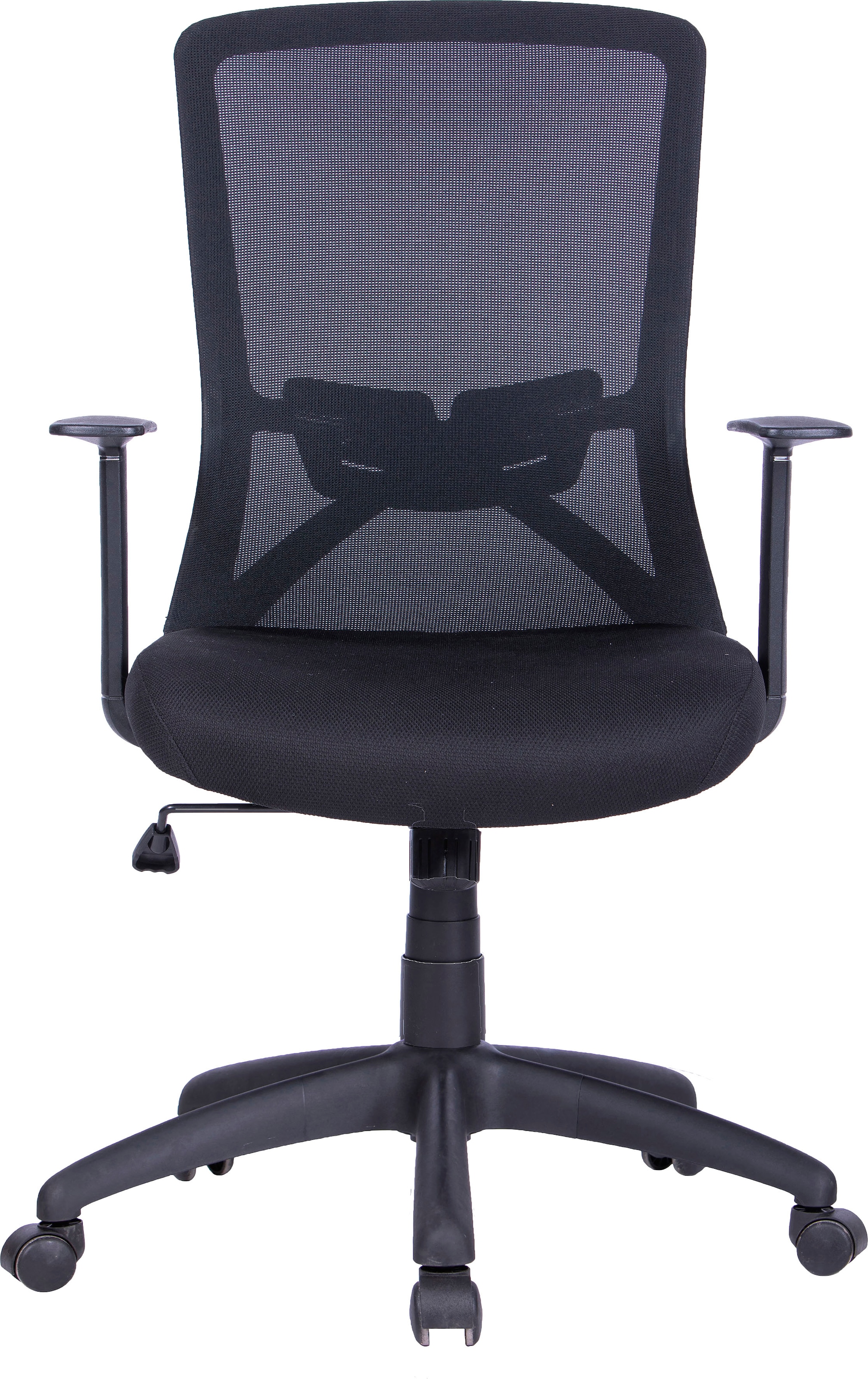 byLIVING Bürostuhl "Long" () Mesh-Webstoff in schwarz, Wippmechanik mit Härtegradeinstellung