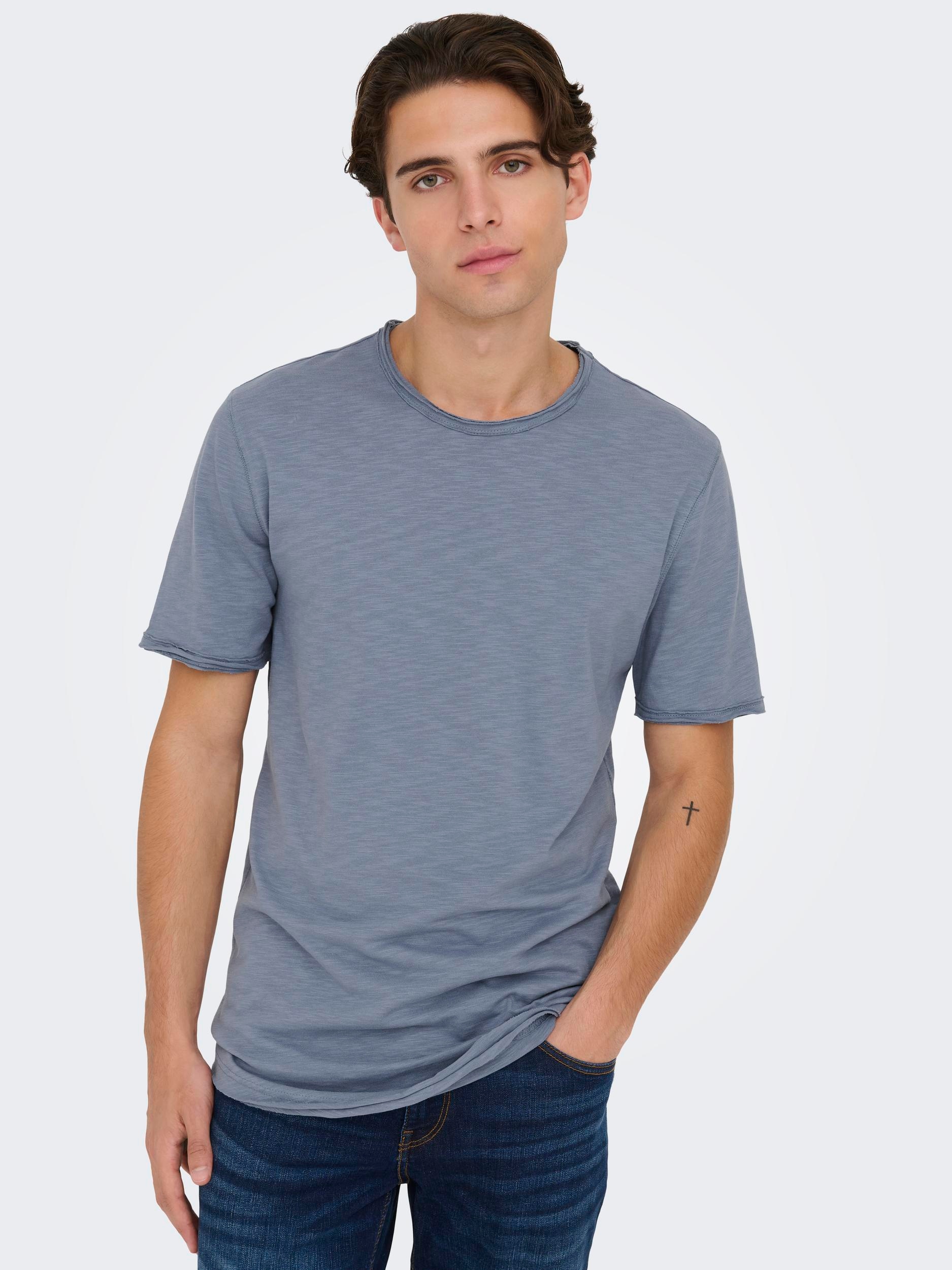 ONLY & SONS Rundhalsshirt »ONSBENNE LONGY SS TEE NF 7822 NOOS«