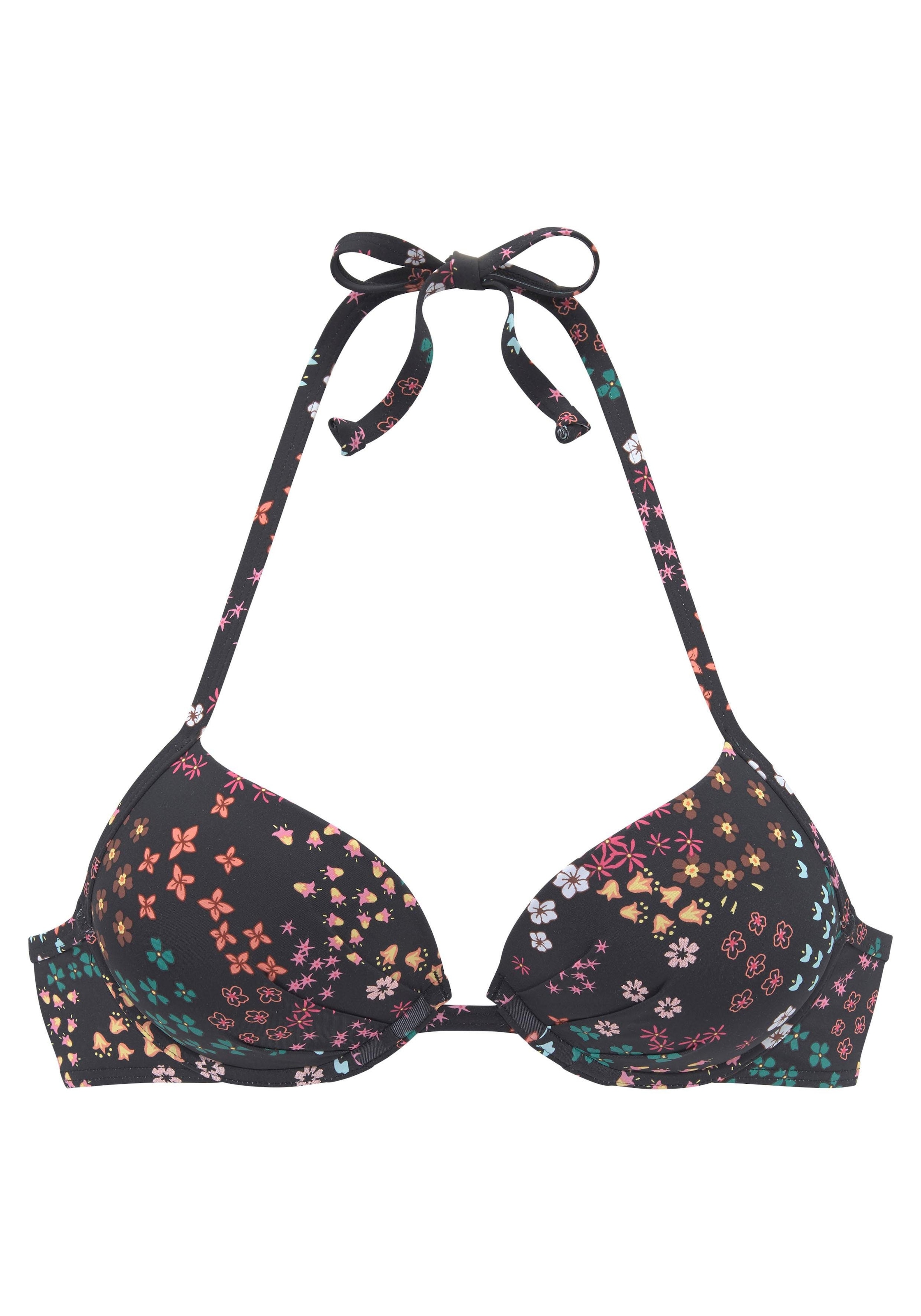 s.Oliver Push-Up-Bikini-Top »Milly«, Blumendesign online bestellen Schweiz Jelmoli-Versand bei im